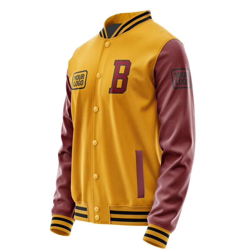 Maßgeschneidertes Gelb Karmesinrot Jacke JA191915191717151517