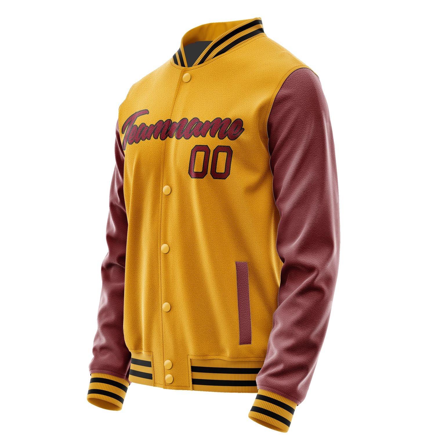 Maßgeschneidertes Gelb Karmesinrot Jacke Ja1919151917B21715