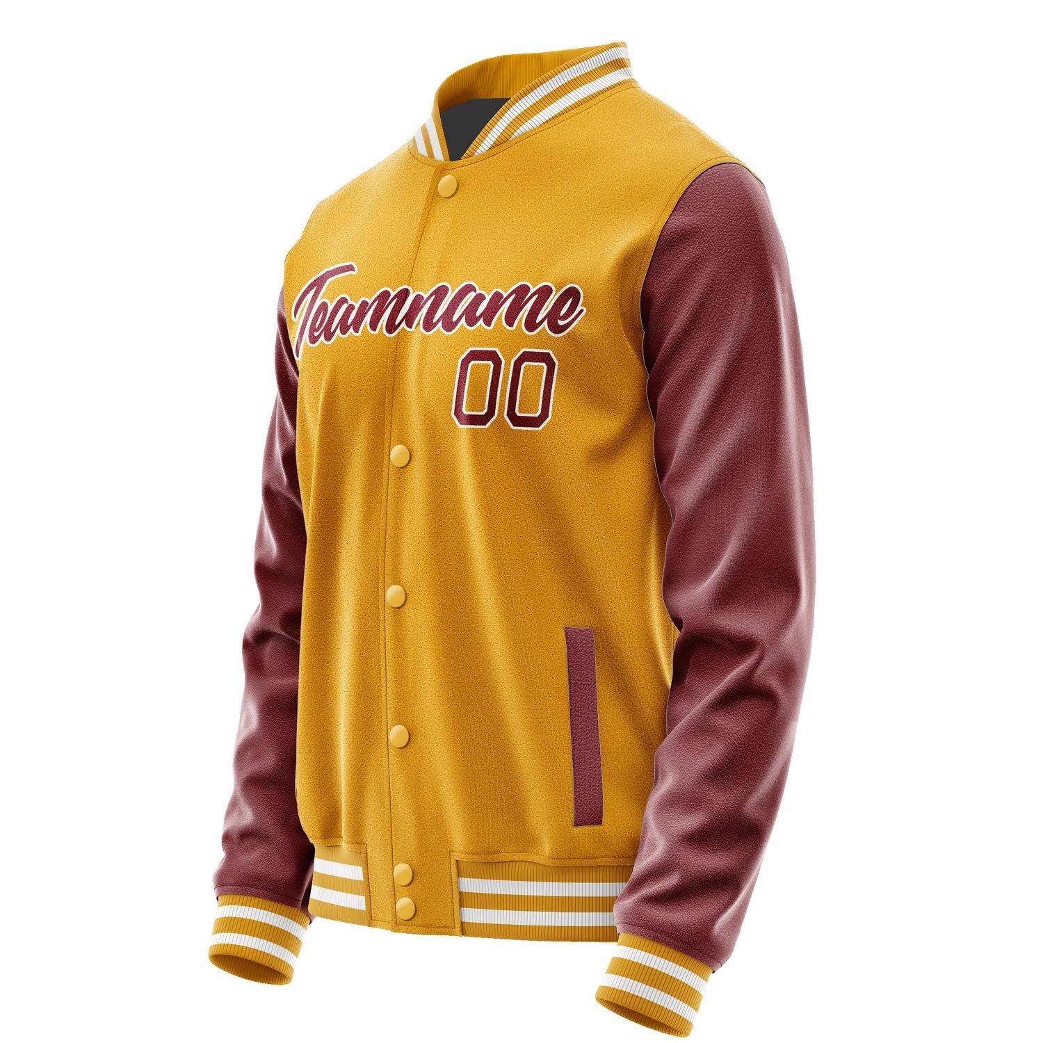 Maßgeschneidertes Gelb Karmesinrot Jacke Ja1919151918B21815