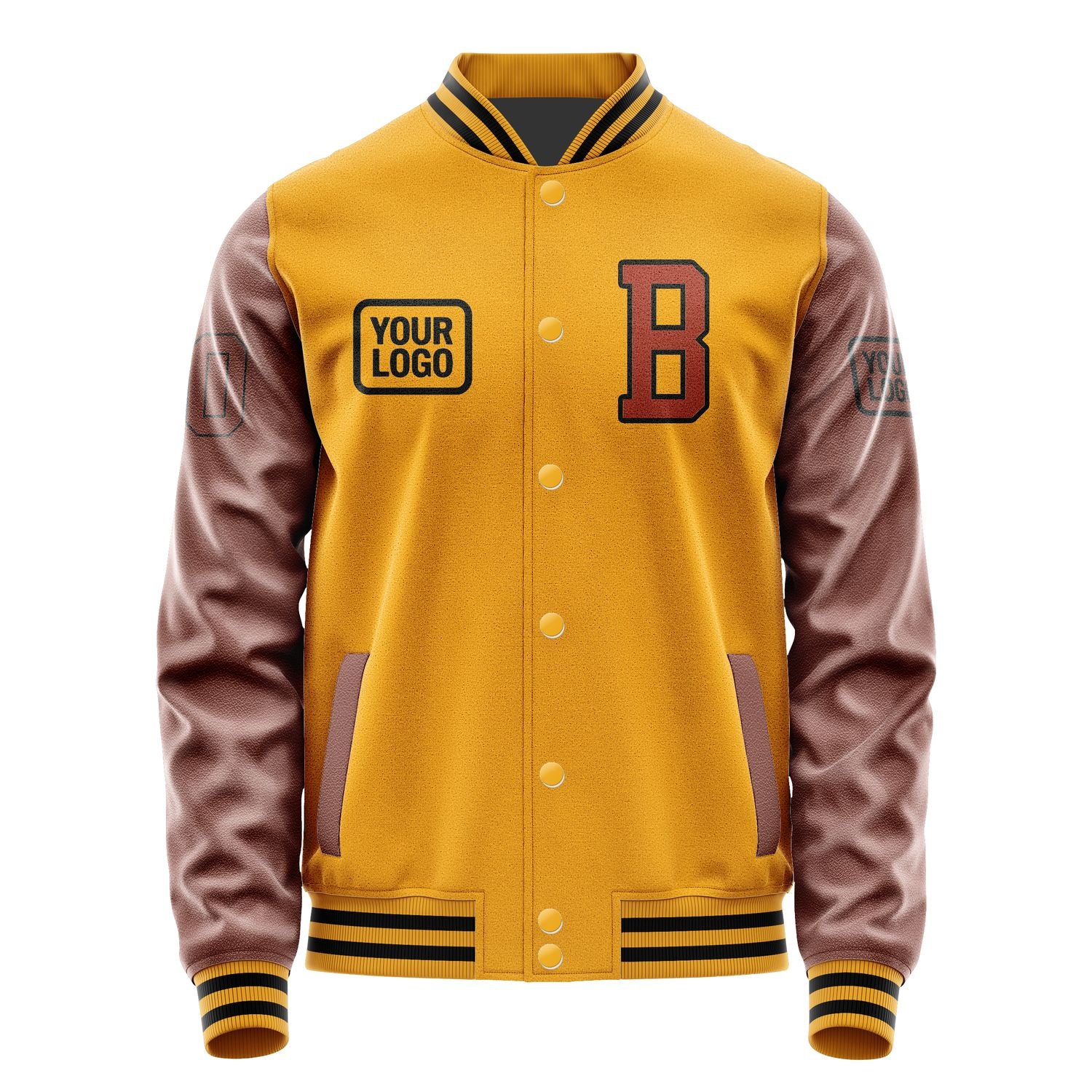 Maßgeschneidertes Gelb Korallenrot Jacke JA191916191717161617