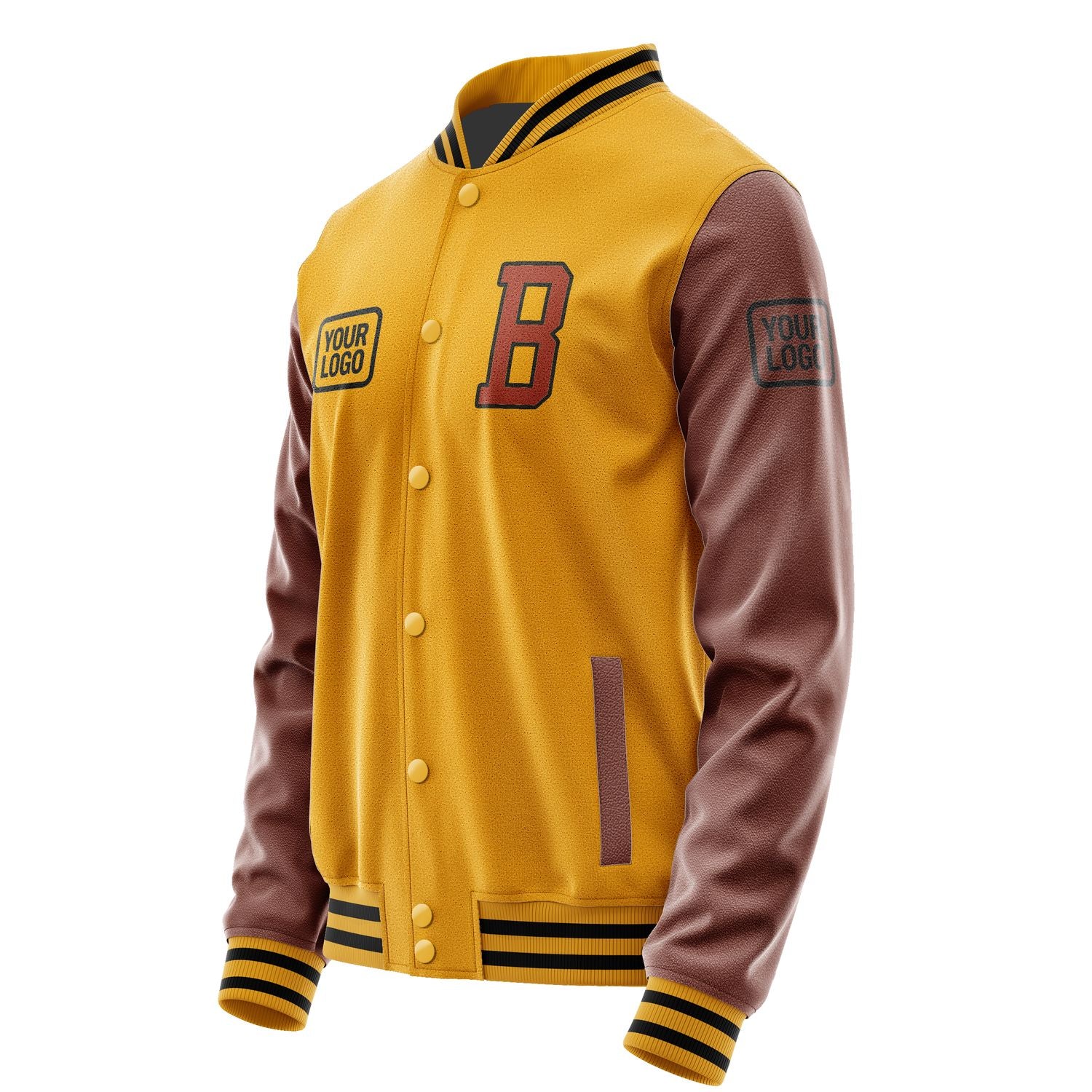 Maßgeschneidertes Gelb Korallenrot Jacke JA191916191717161617