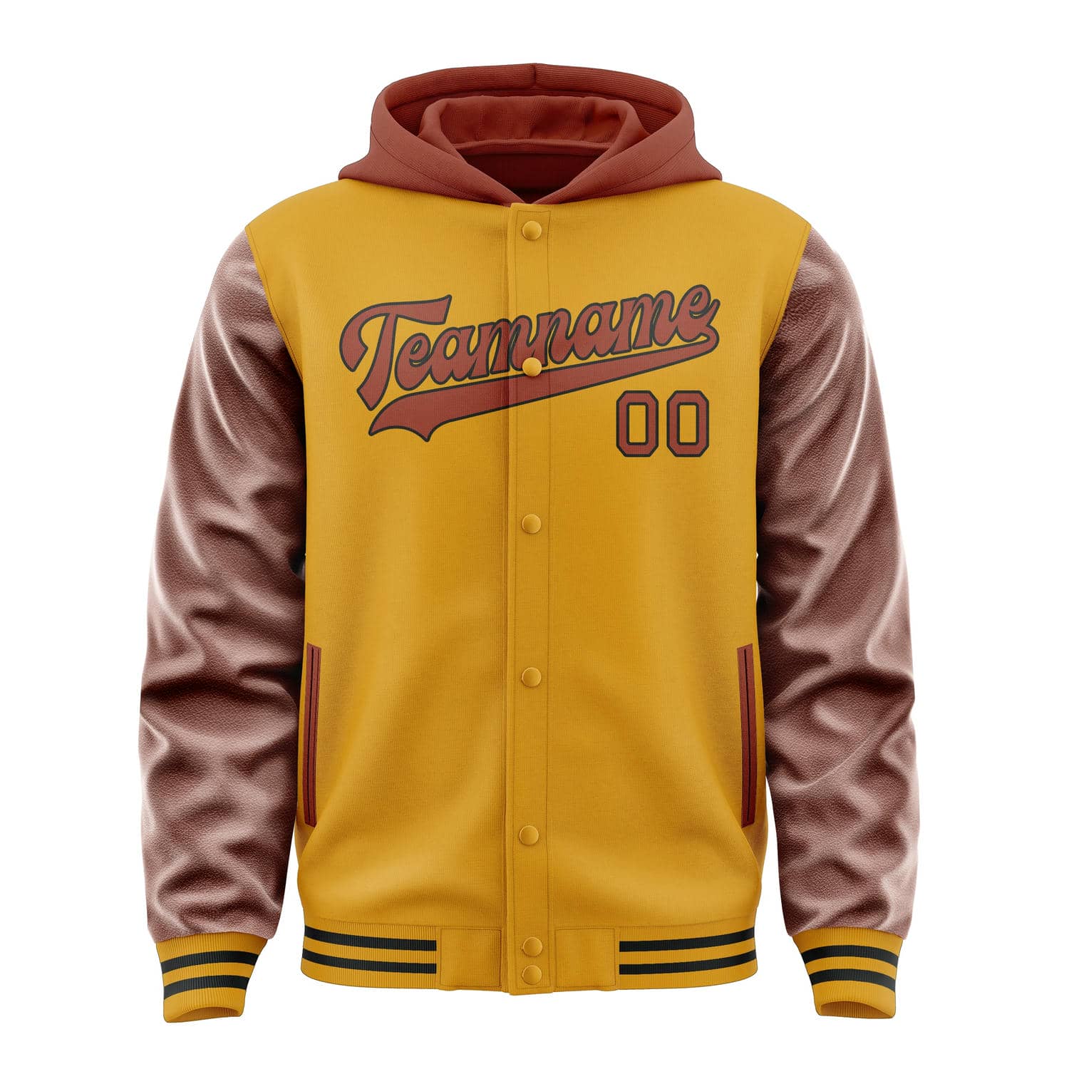 Maßgeschneidertes Gelb Korallenrot Jacke
