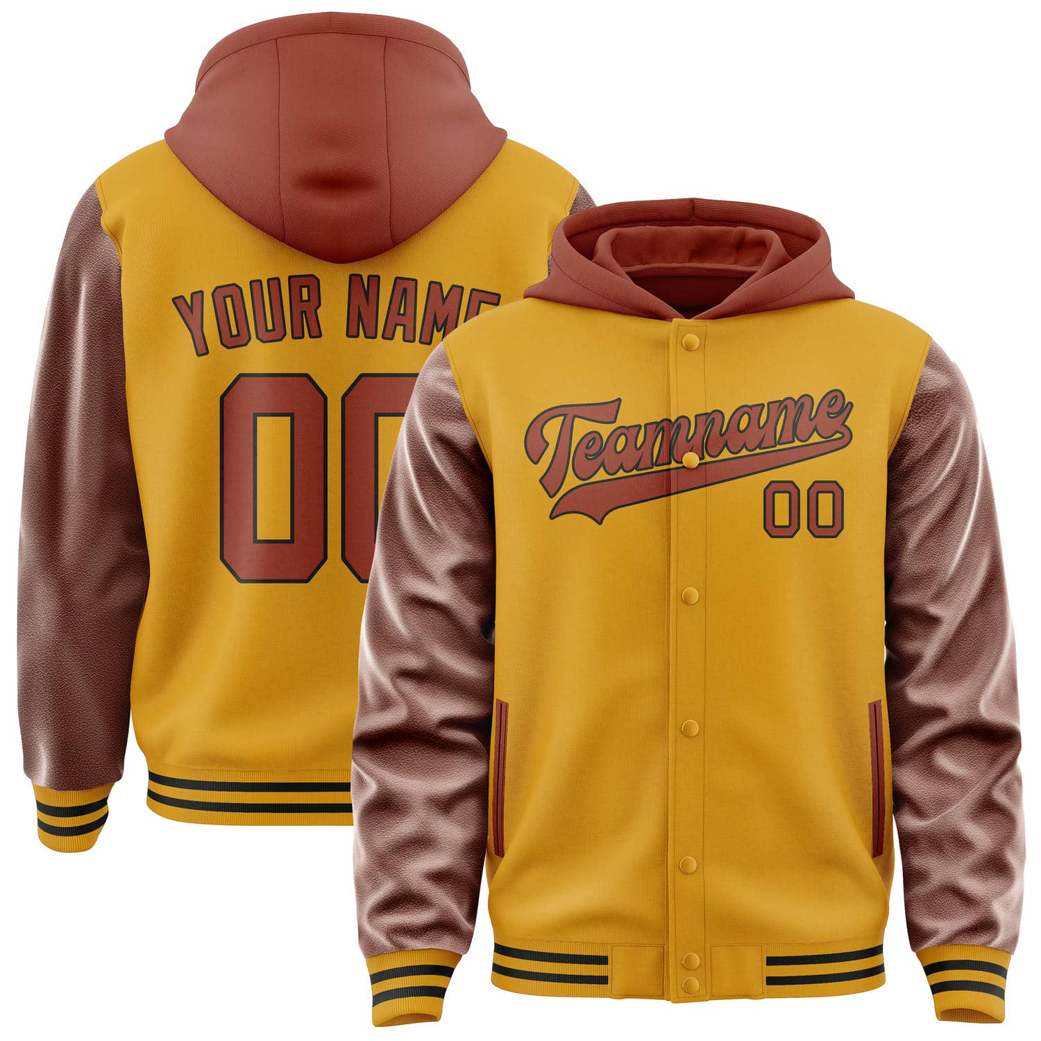Maßgeschneidertes Gelb Korallenrot Jacke JA191916191717161617