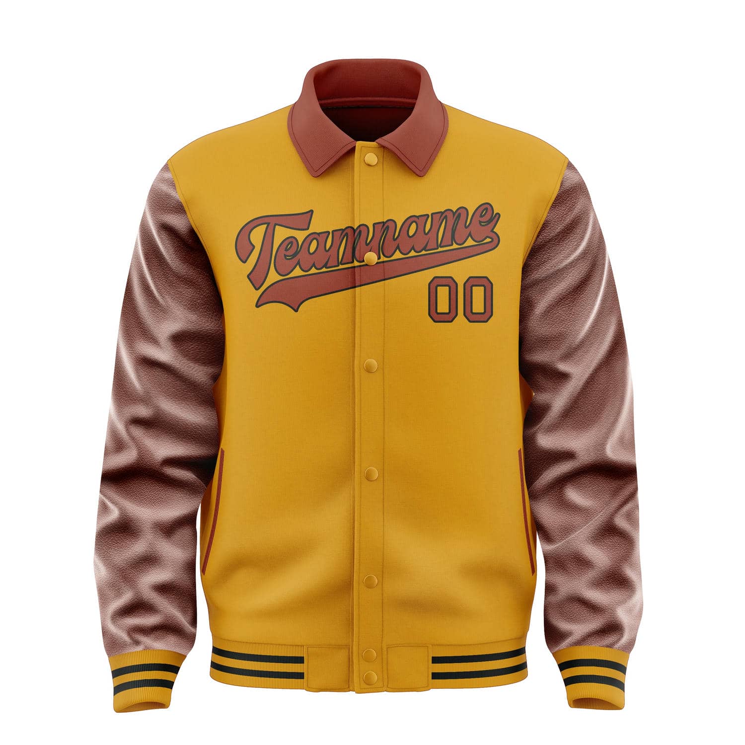 Maßgeschneidertes Gelb Korallenrot Jacke