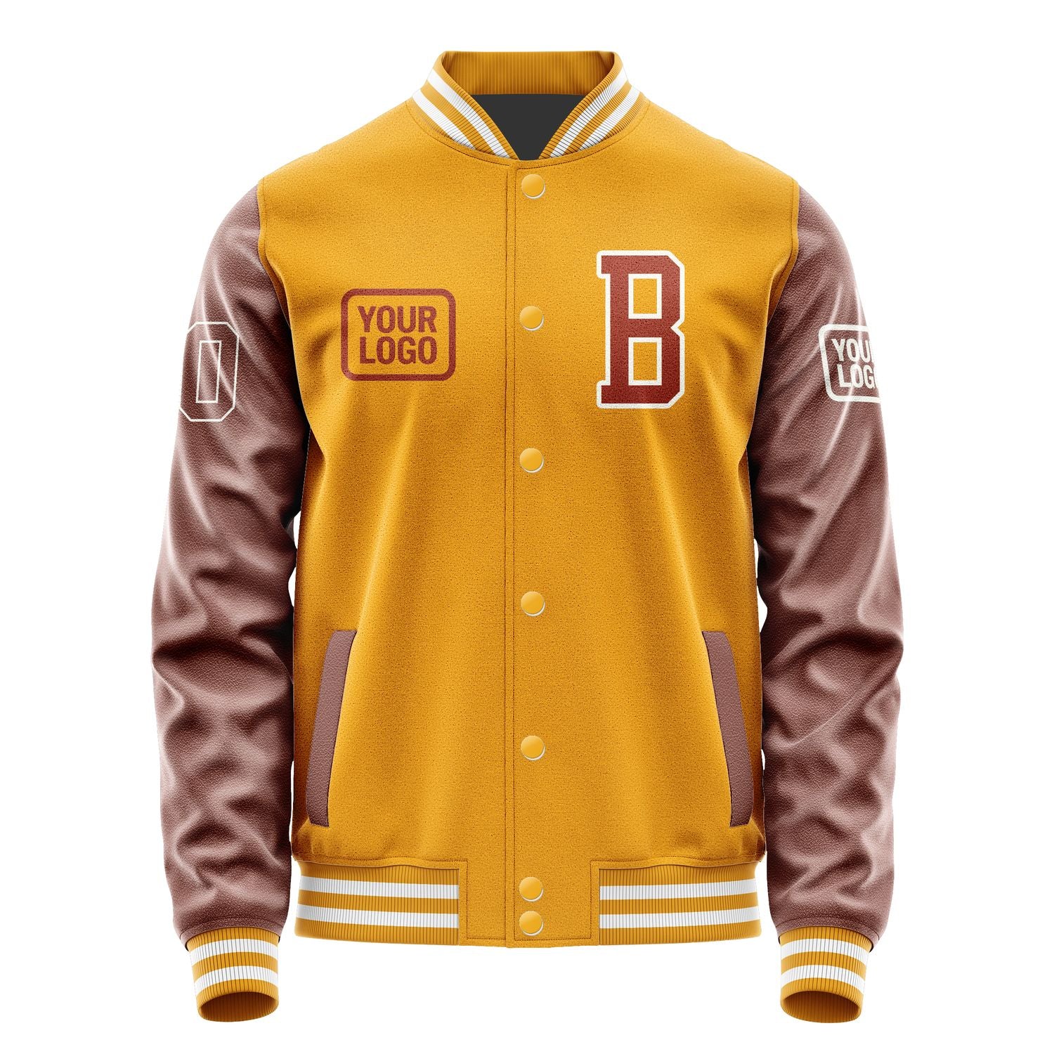 Maßgeschneidertes Gelb Korallenrot Jacke JA191916191818161618