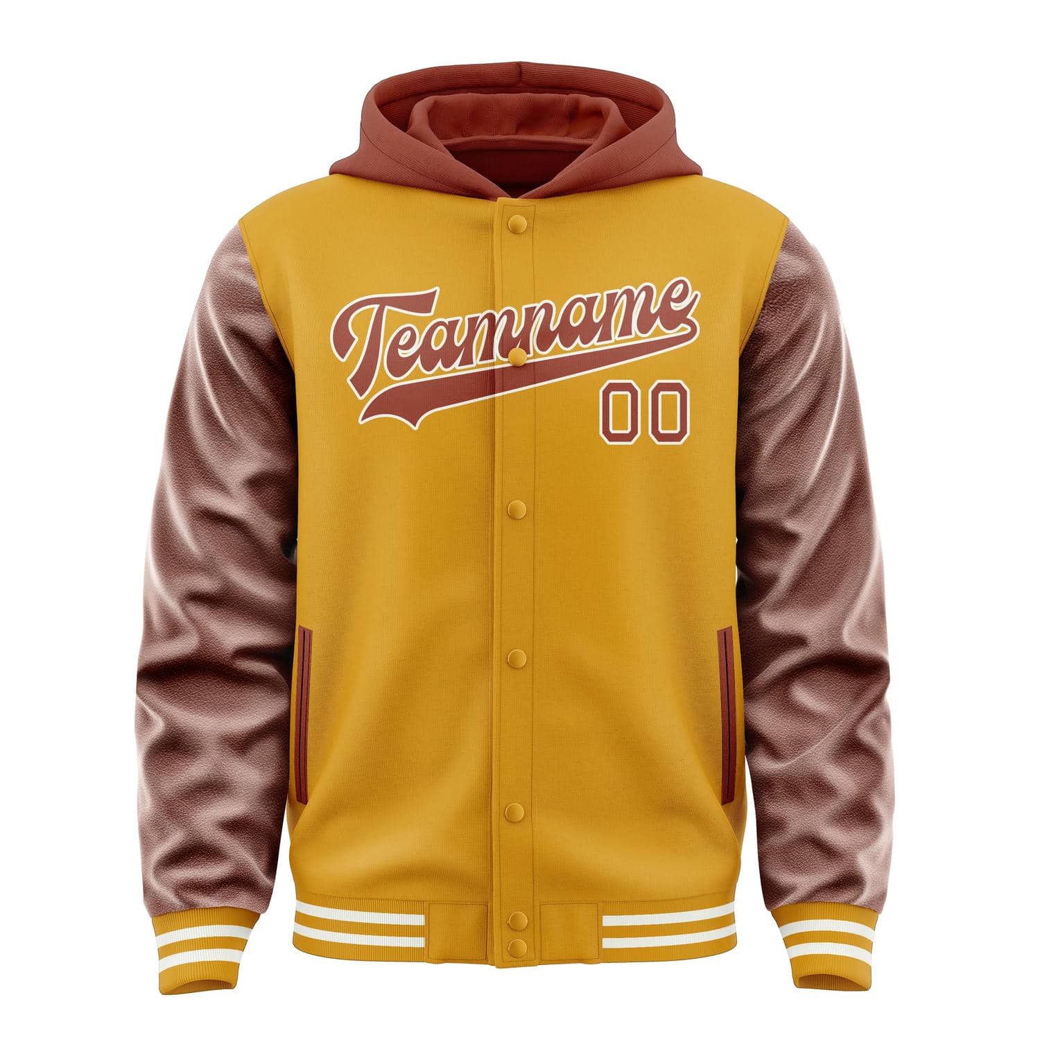 Maßgeschneidertes Gelb Korallenrot Jacke