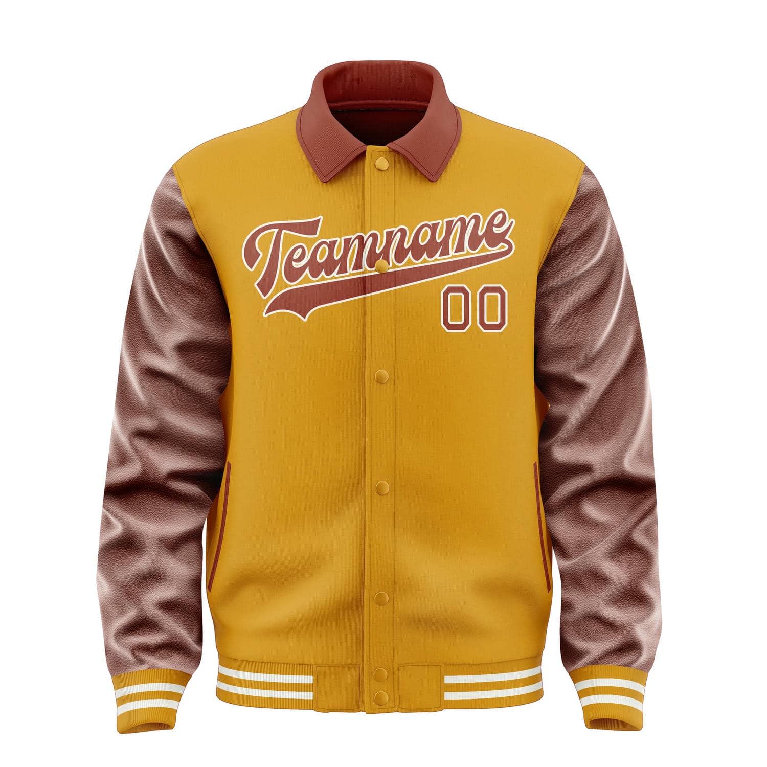Maßgeschneidertes Gelb Korallenrot Jacke