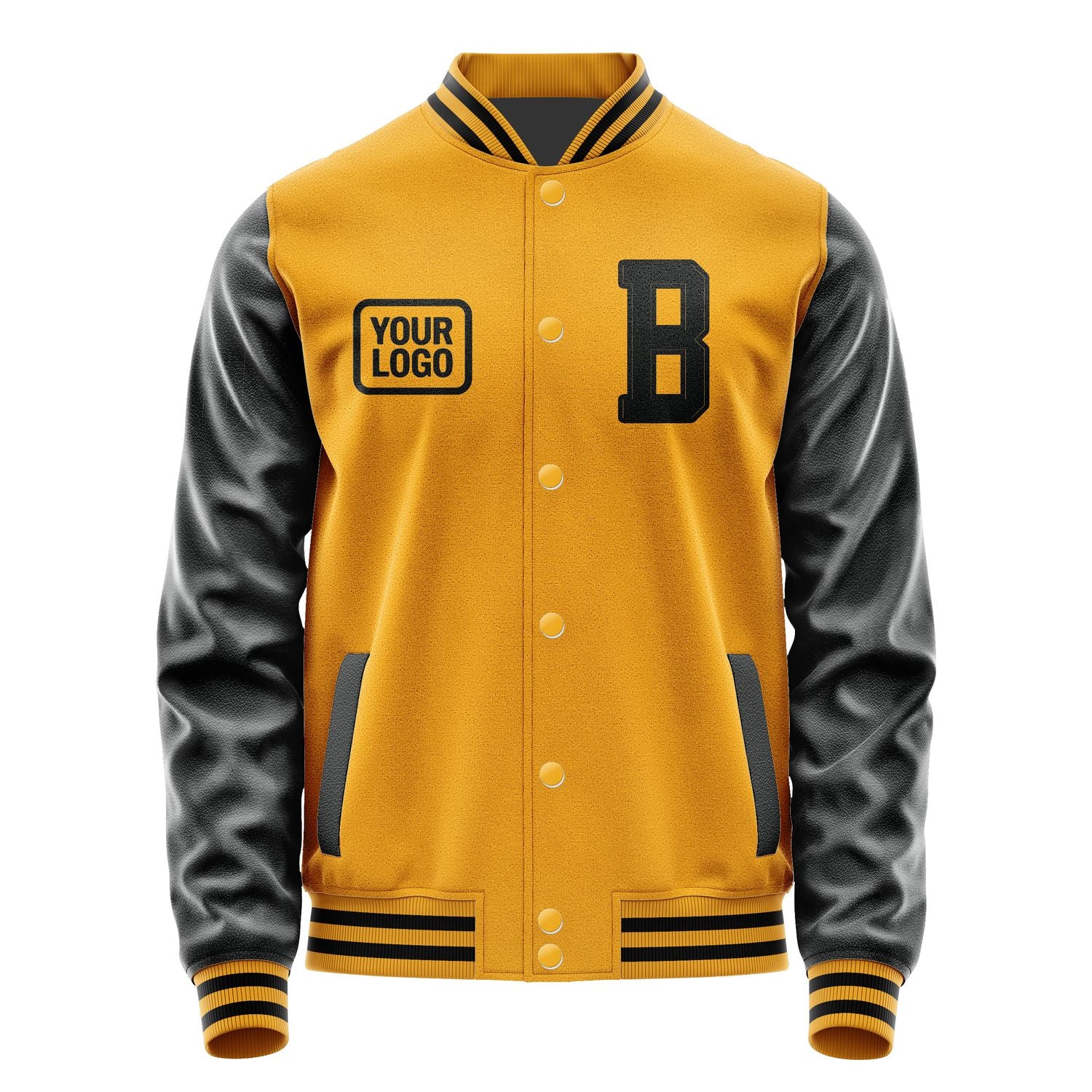 Maßgeschneidertes Gelb Schwarz Jacke JA191917191717171717
