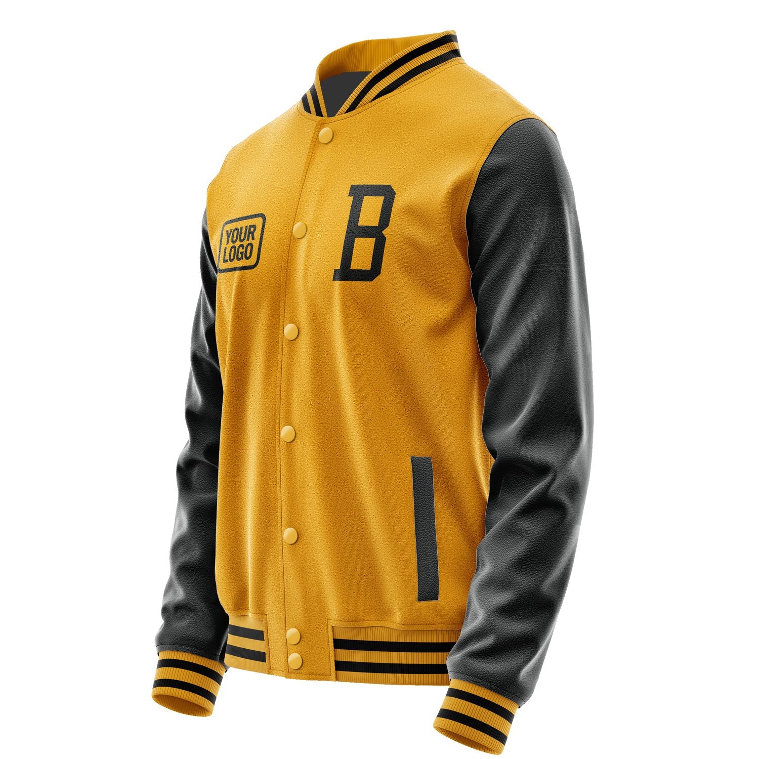 Maßgeschneidertes Gelb Schwarz Jacke JA191917191717171717