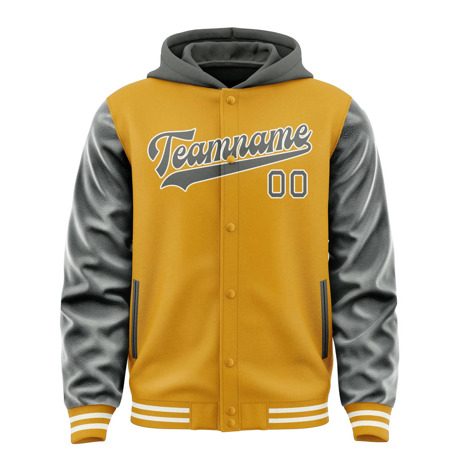 Maßgeschneidertes Gelb Dunkelgrau Jacke