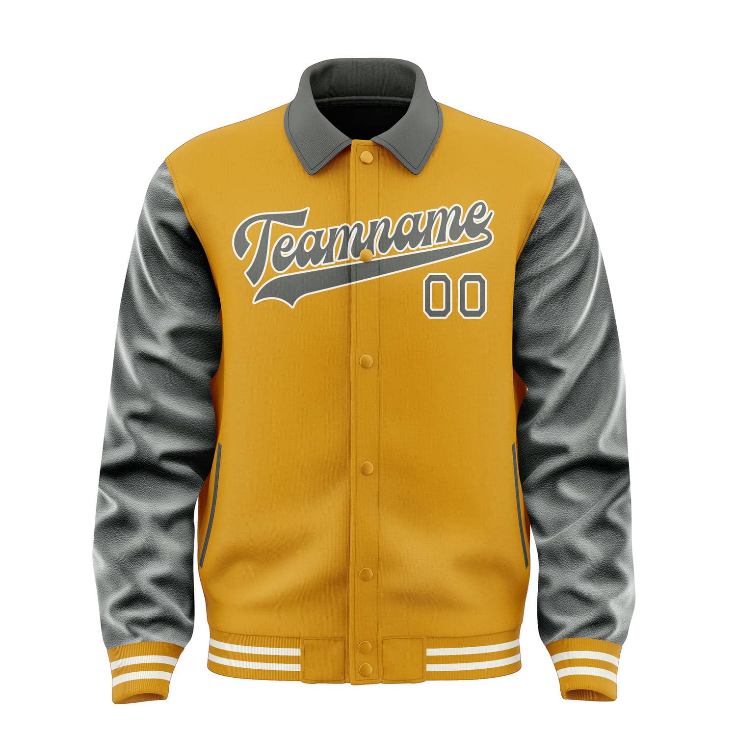 Maßgeschneidertes Gelb Dunkelgrau Jacke