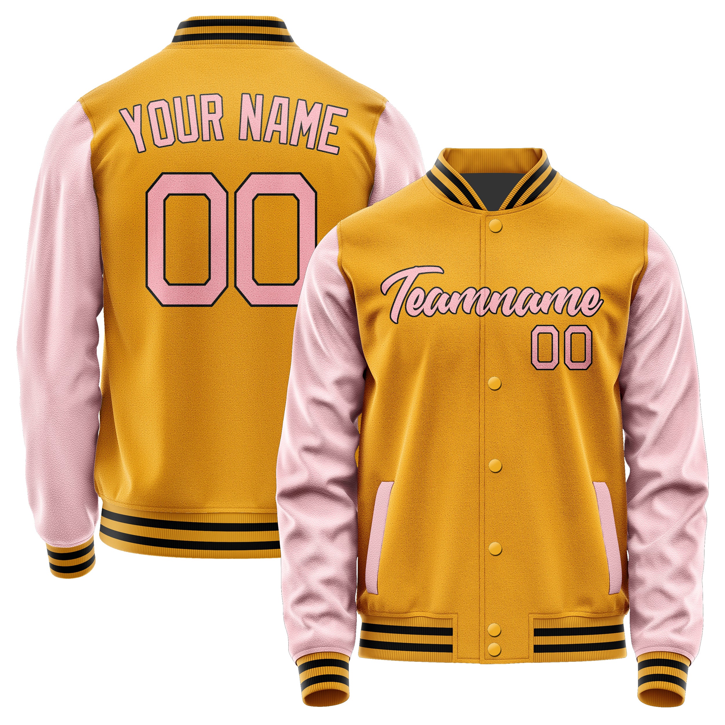 Maßgeschneidertes Gelb Rosa Jacke Ja1919211917B21721