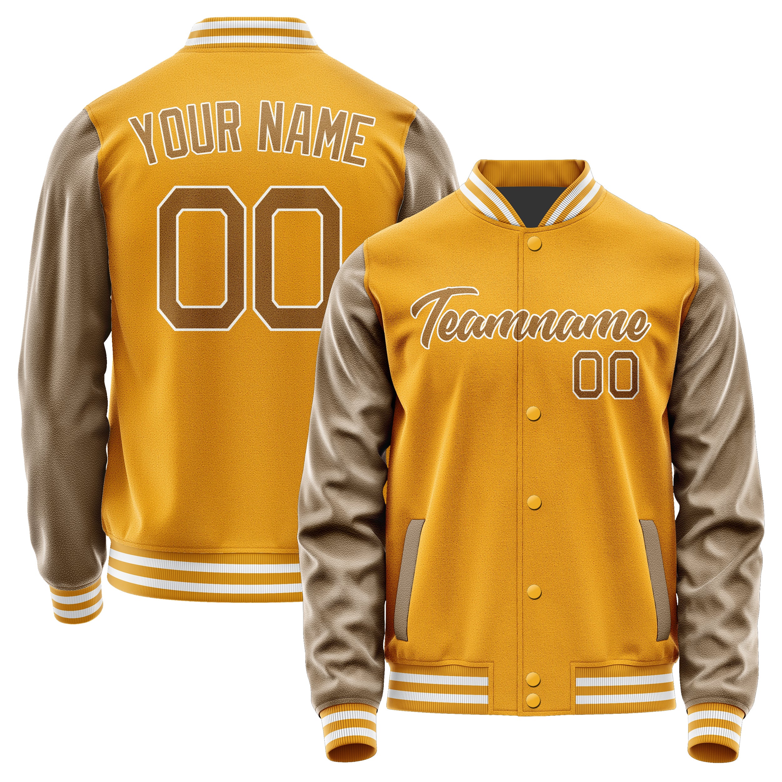 Maßgeschneidertes Gelb Khaki Jacke Ja1919221918B21822