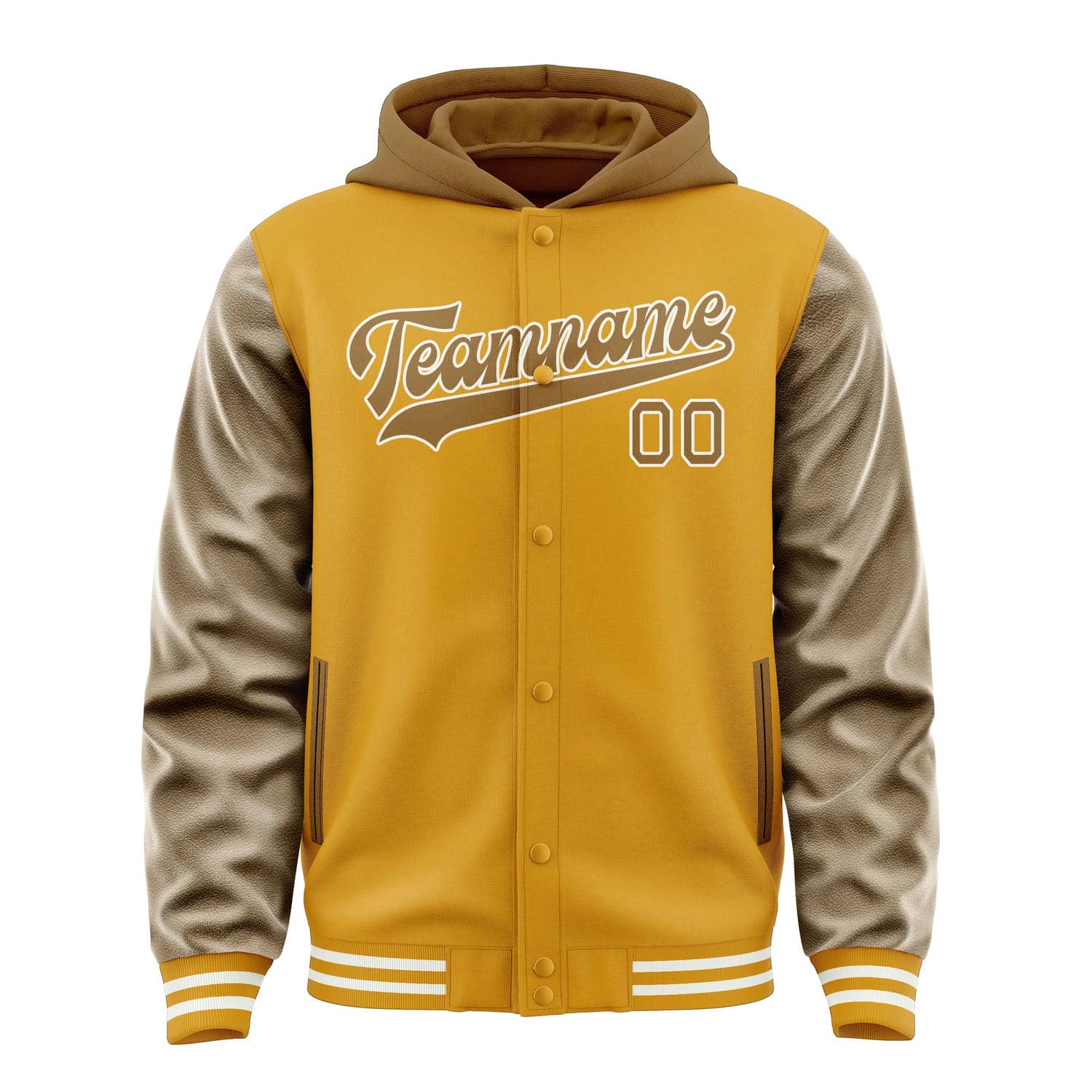 Maßgeschneidertes Gelb Khaki Jacke