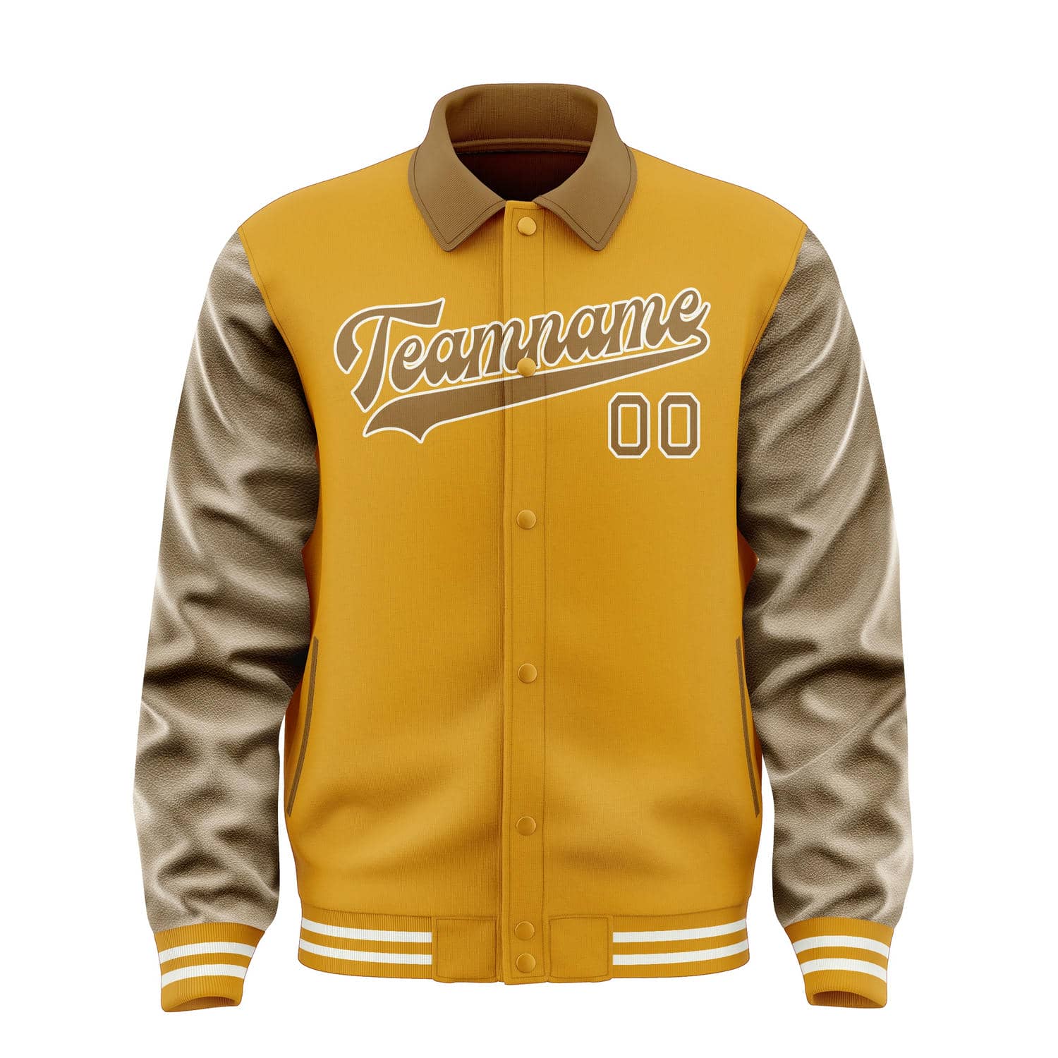 Maßgeschneidertes Gelb Khaki Jacke