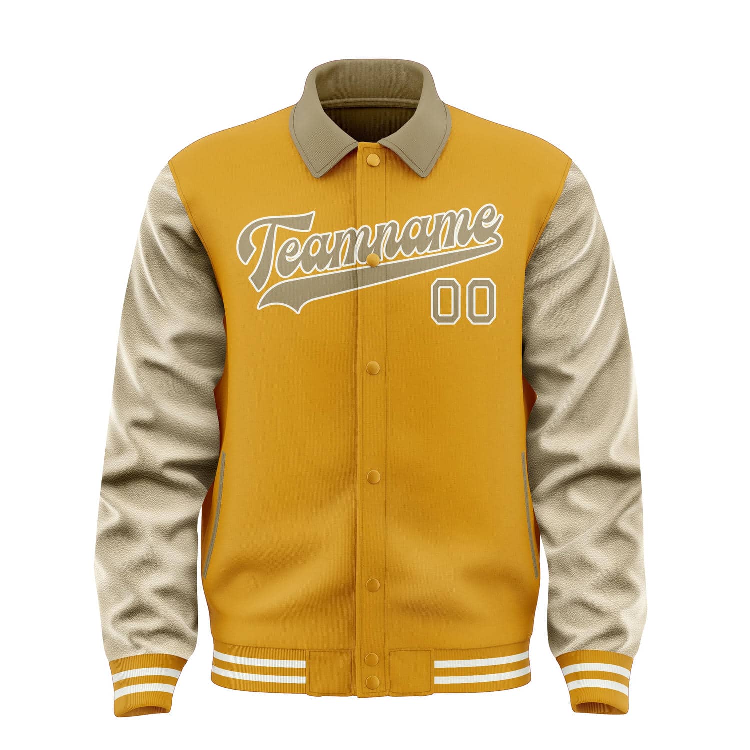 Maßgeschneidertes Gelb Hellkhaki Jacke
