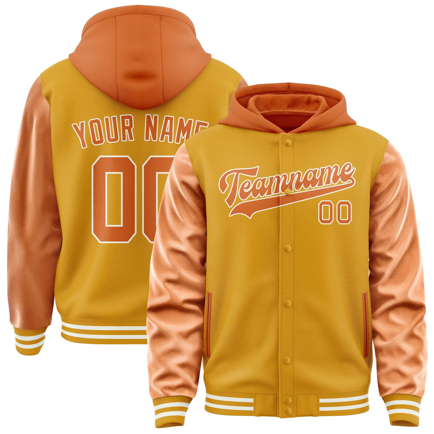 Maßgeschneidertes Gelb Orange Jacke JA191928191818282818