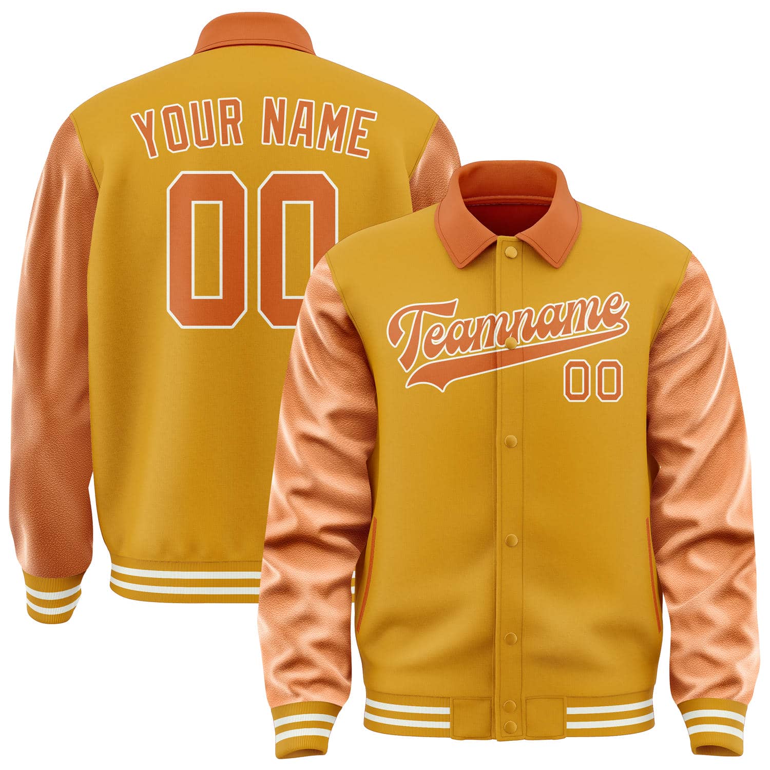 Maßgeschneidertes Gelb Orange Jacke JA191928191818282818