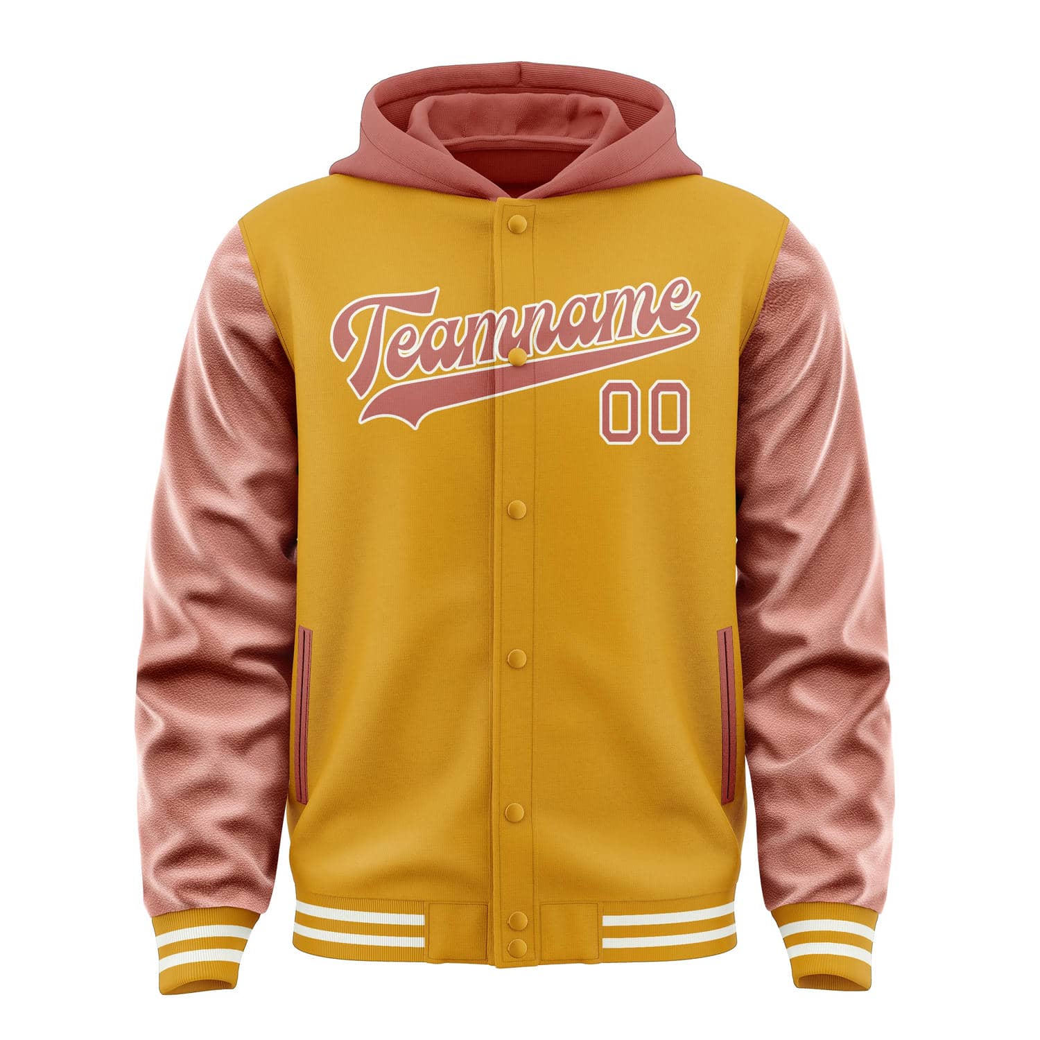 Maßgeschneidertes Gelb Kupferrose Jacke