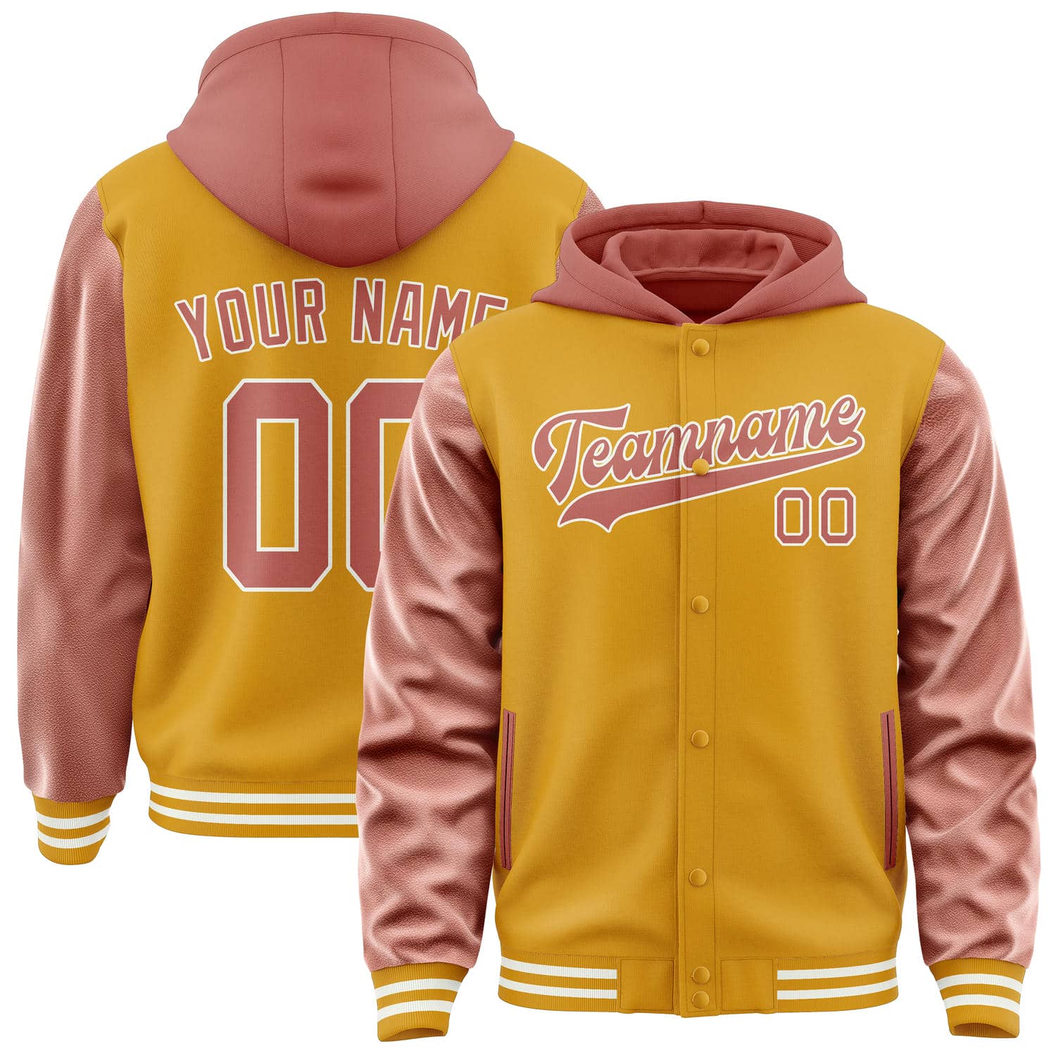 Maßgeschneidertes Gelb Kupferrose Jacke JA191929191818292918