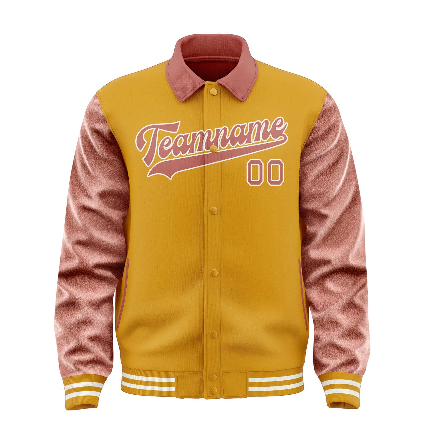 Maßgeschneidertes Gelb Kupferrose Jacke