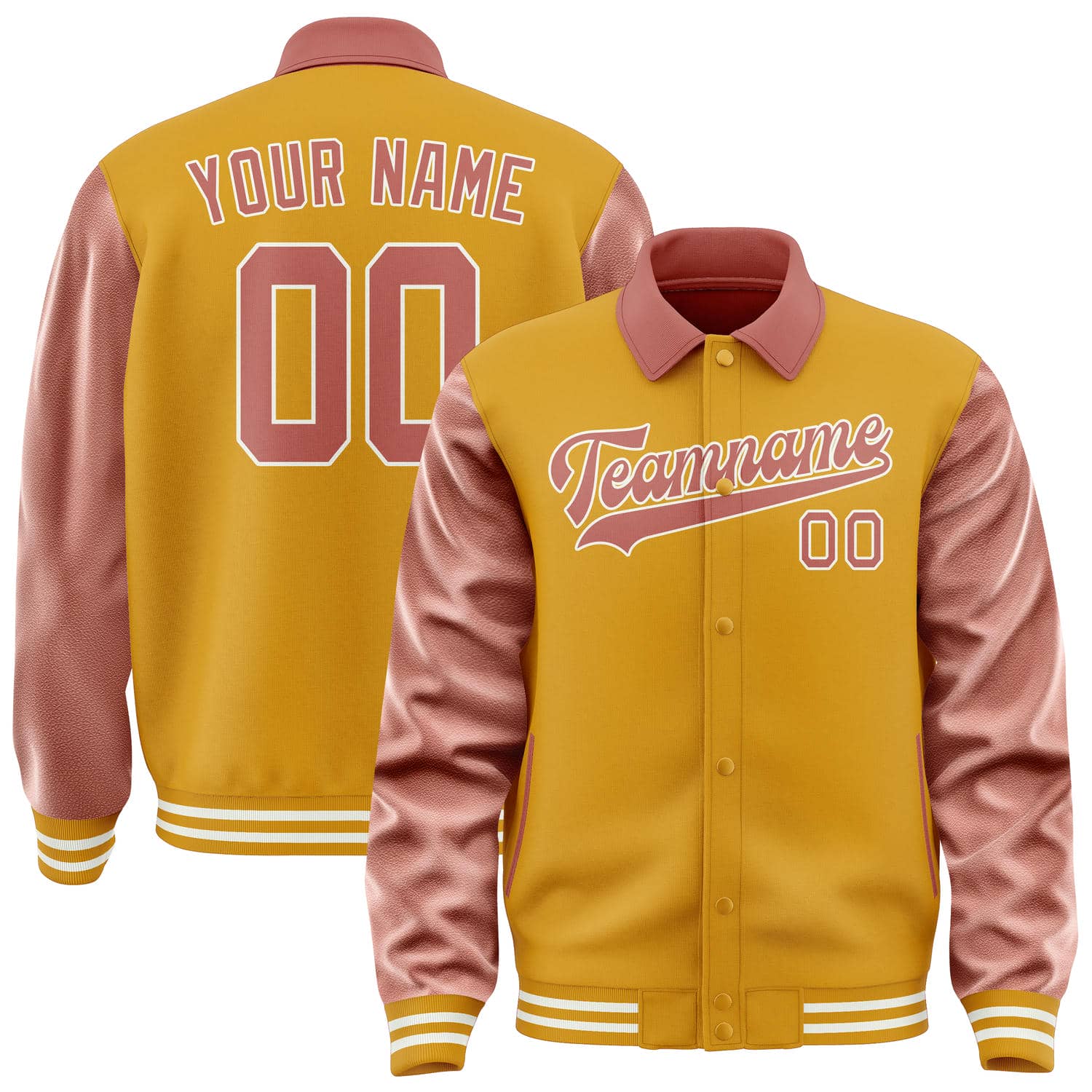 Maßgeschneidertes Gelb Kupferrose Jacke JA191929191818292918
