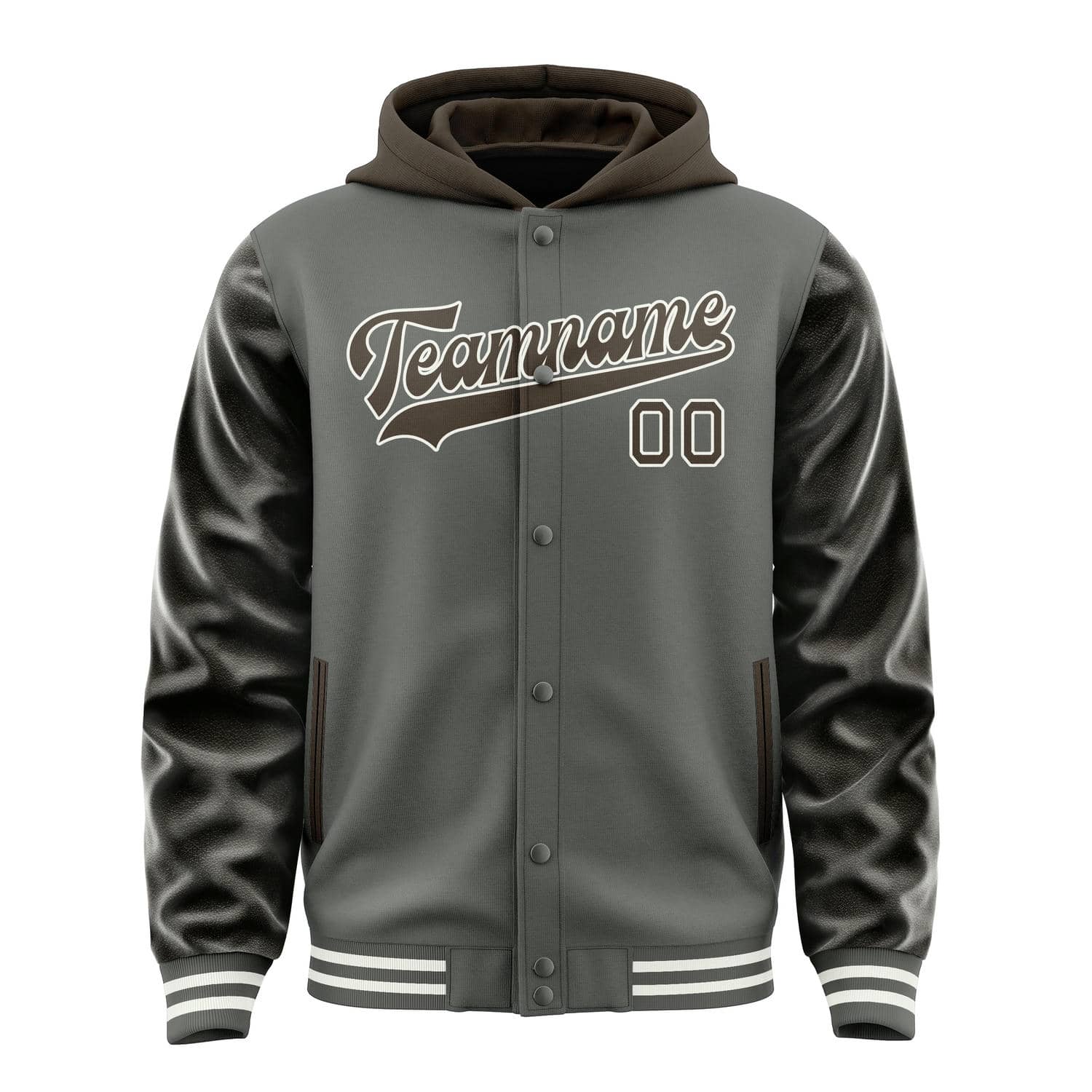 Maßgeschneidertes Dunkelgrau Braun Jacke