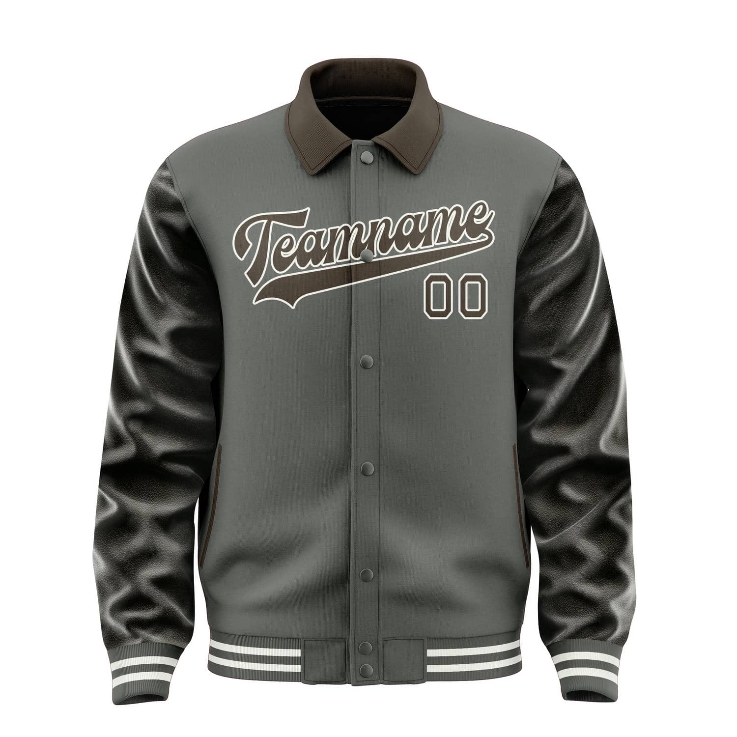 Maßgeschneidertes Dunkelgrau Braun Jacke