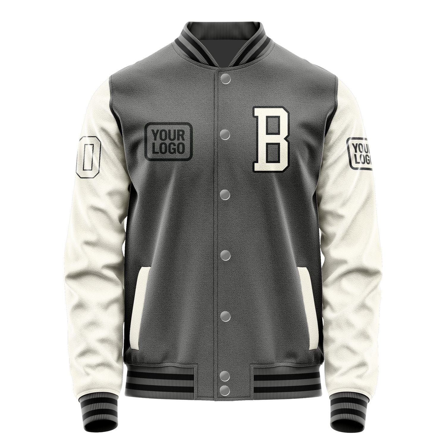 Maßgeschneidertes Dunkelgrau Beige Jacke JA202003201717030317