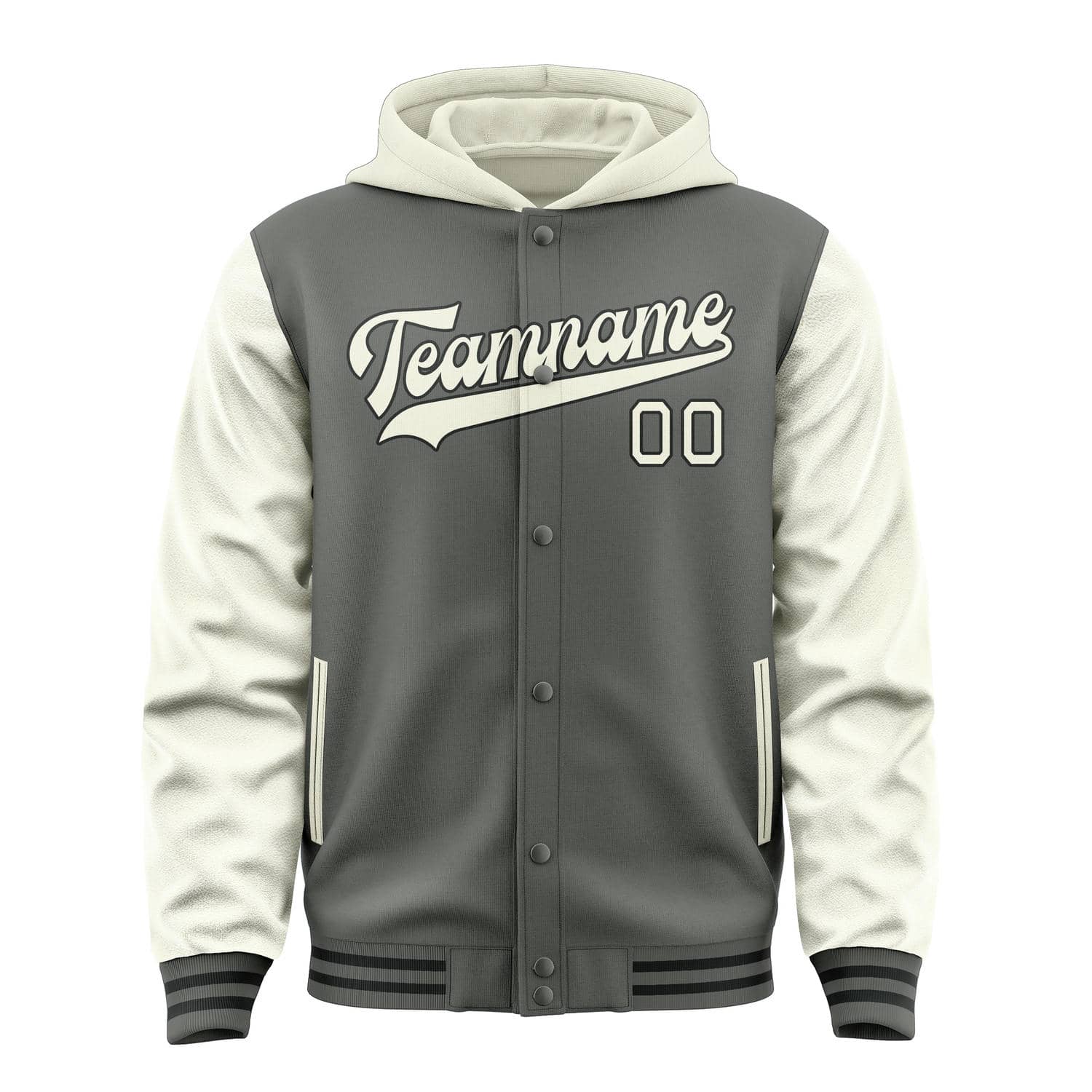 Maßgeschneidertes Dunkelgrau Beige Jacke