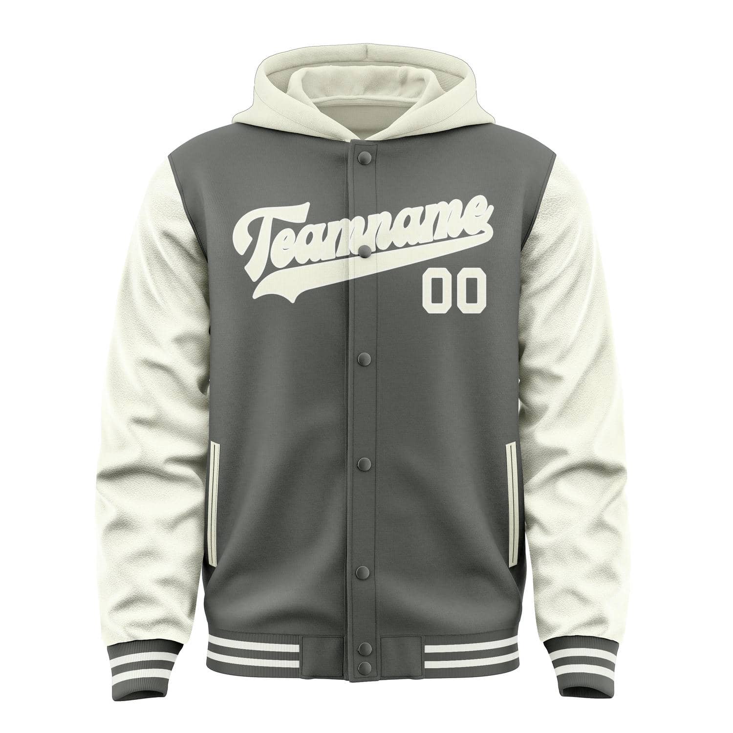 Maßgeschneidertes Dunkelgrau Beige Jacke
