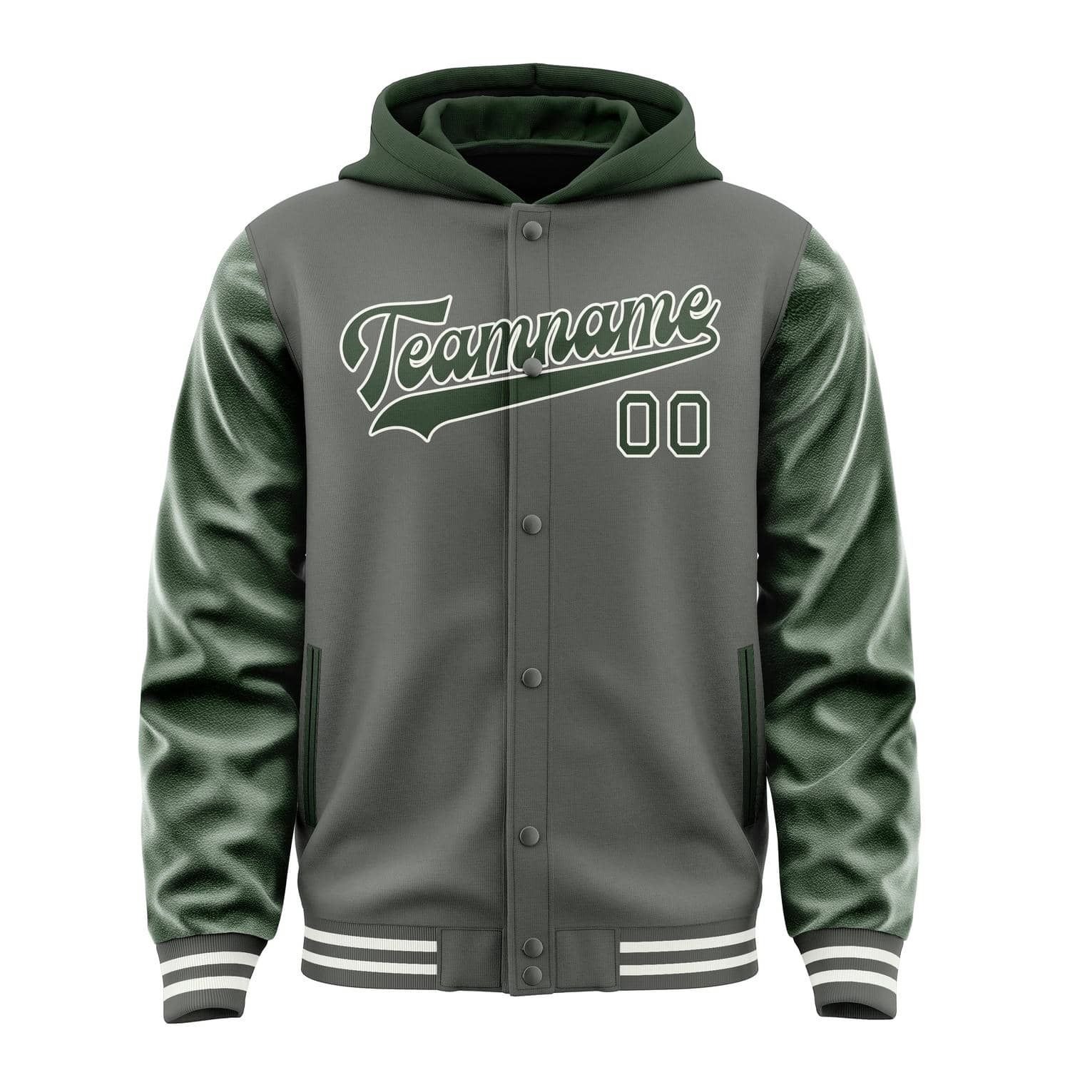Maßgeschneidertes Dunkelgrau Tannengrün Jacke