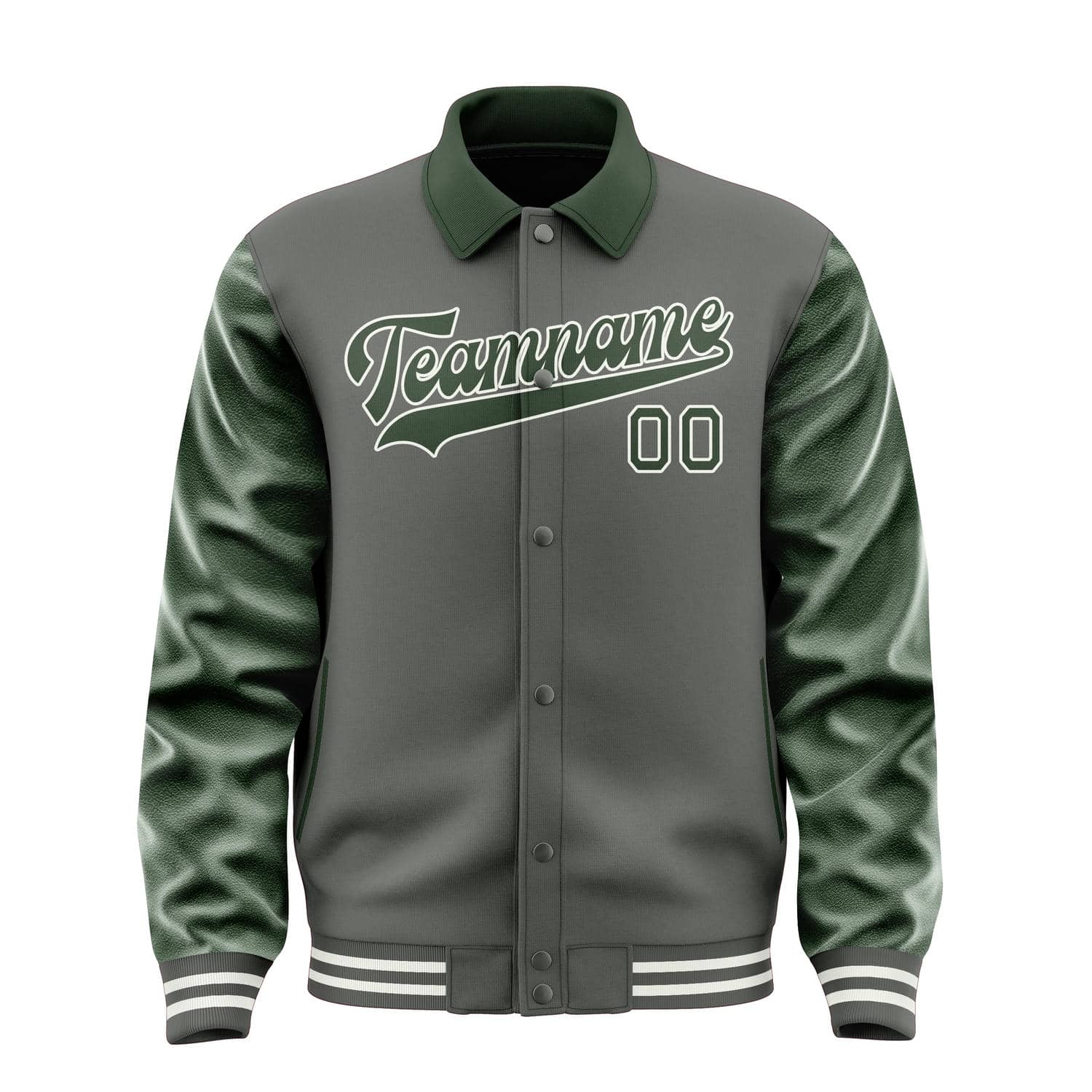 Maßgeschneidertes Dunkelgrau Tannengrün Jacke