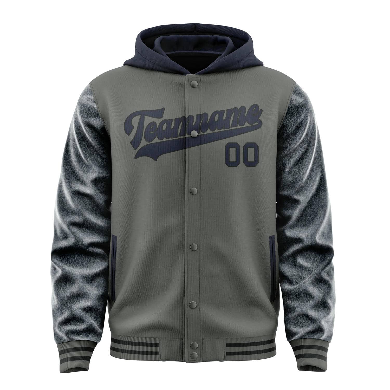 Maßgeschneidertes Dunkelgrau Stahlblau Jacke
