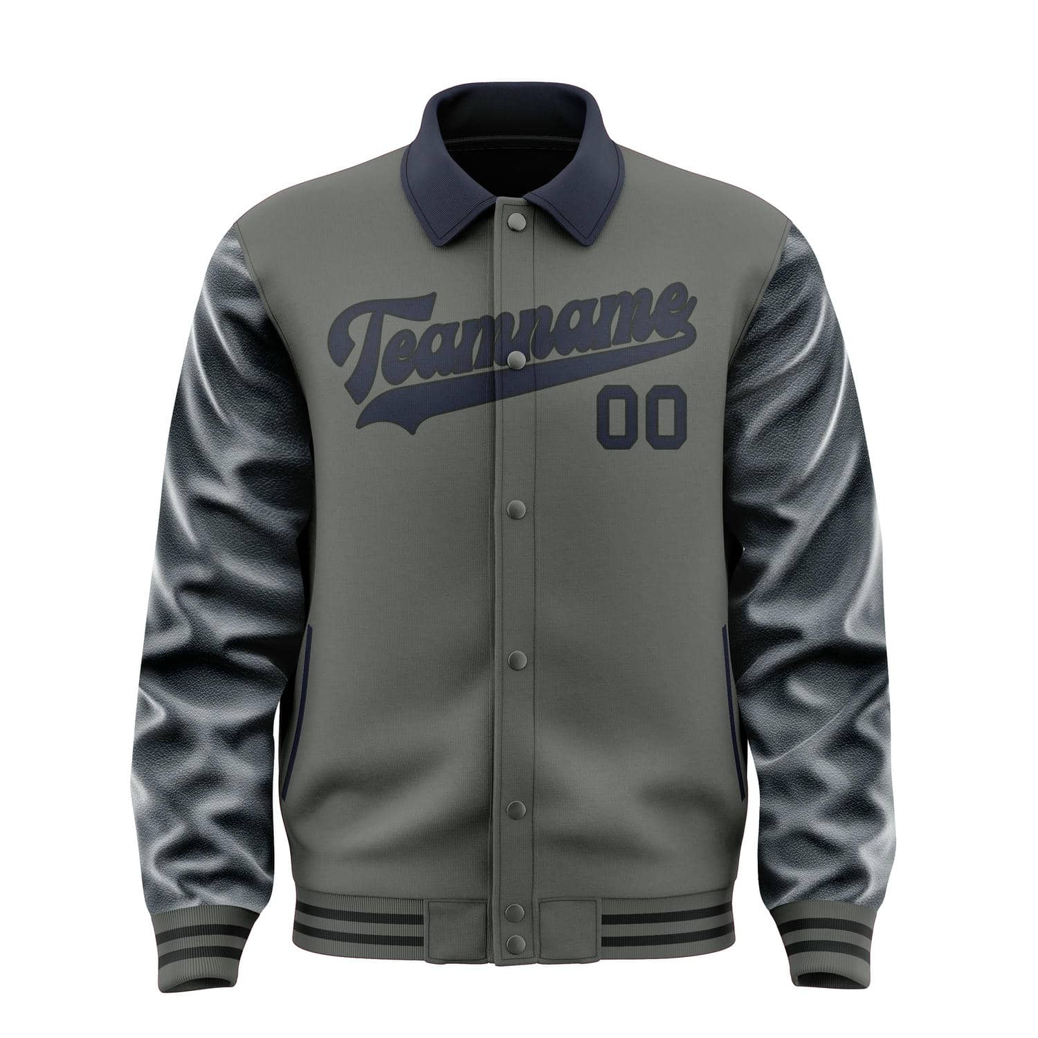 Maßgeschneidertes Dunkelgrau Stahlblau Jacke