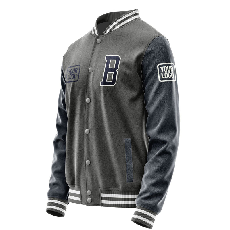 Maßgeschneidertes Dunkelgrau Stahlblau Jacke JA202011201818111118