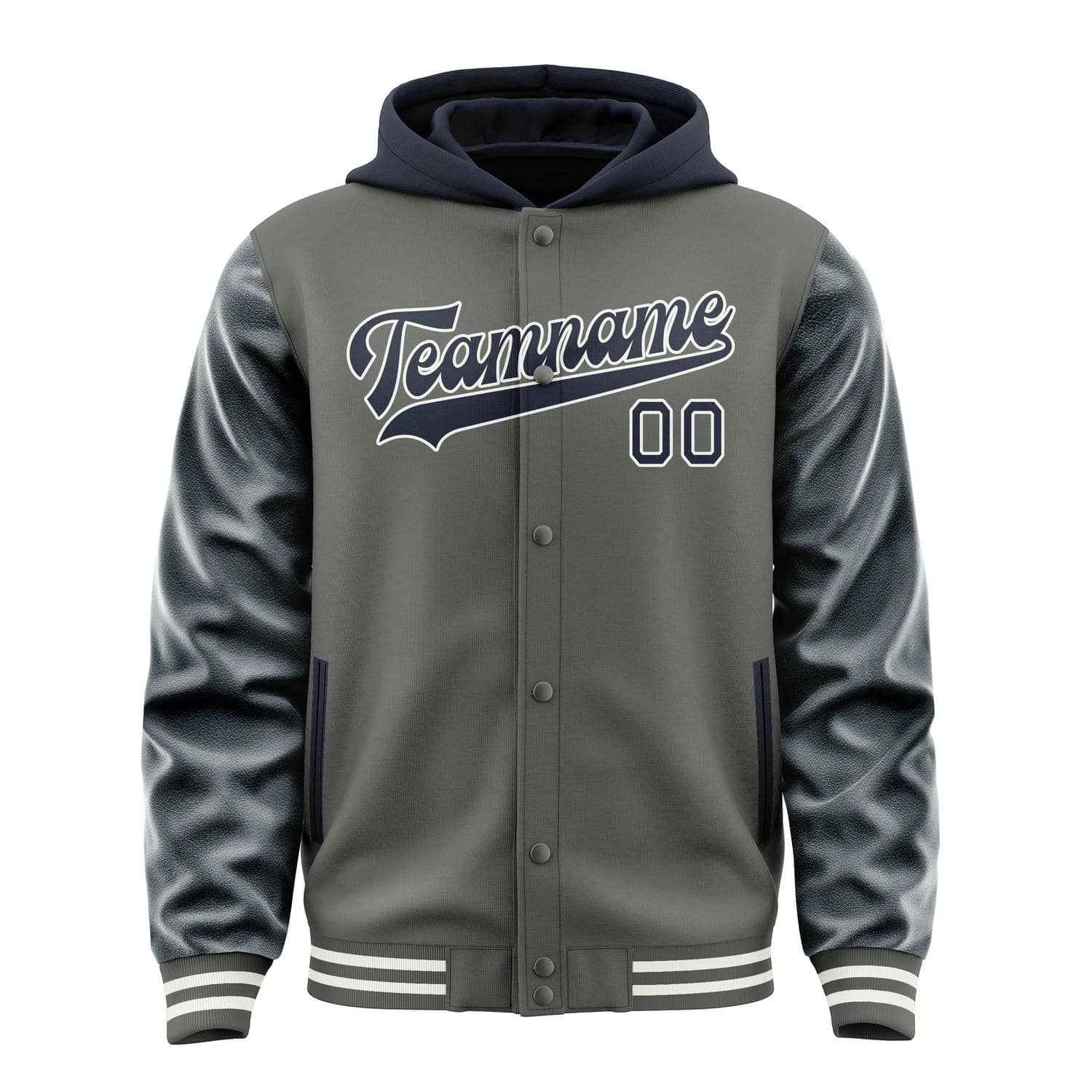 Maßgeschneidertes Dunkelgrau Stahlblau Jacke