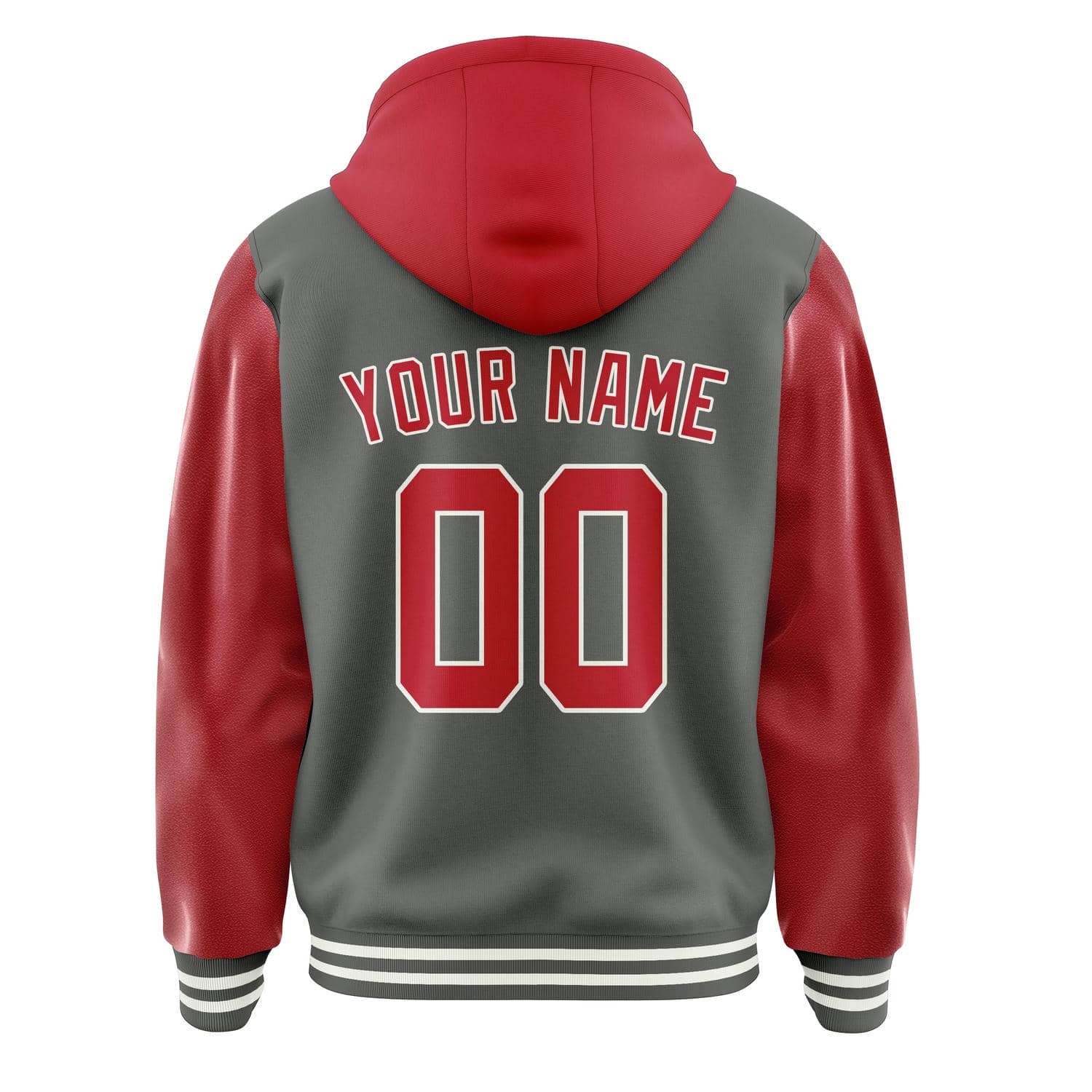 Maßgeschneidertes Dunkelgrau Rot Jacke