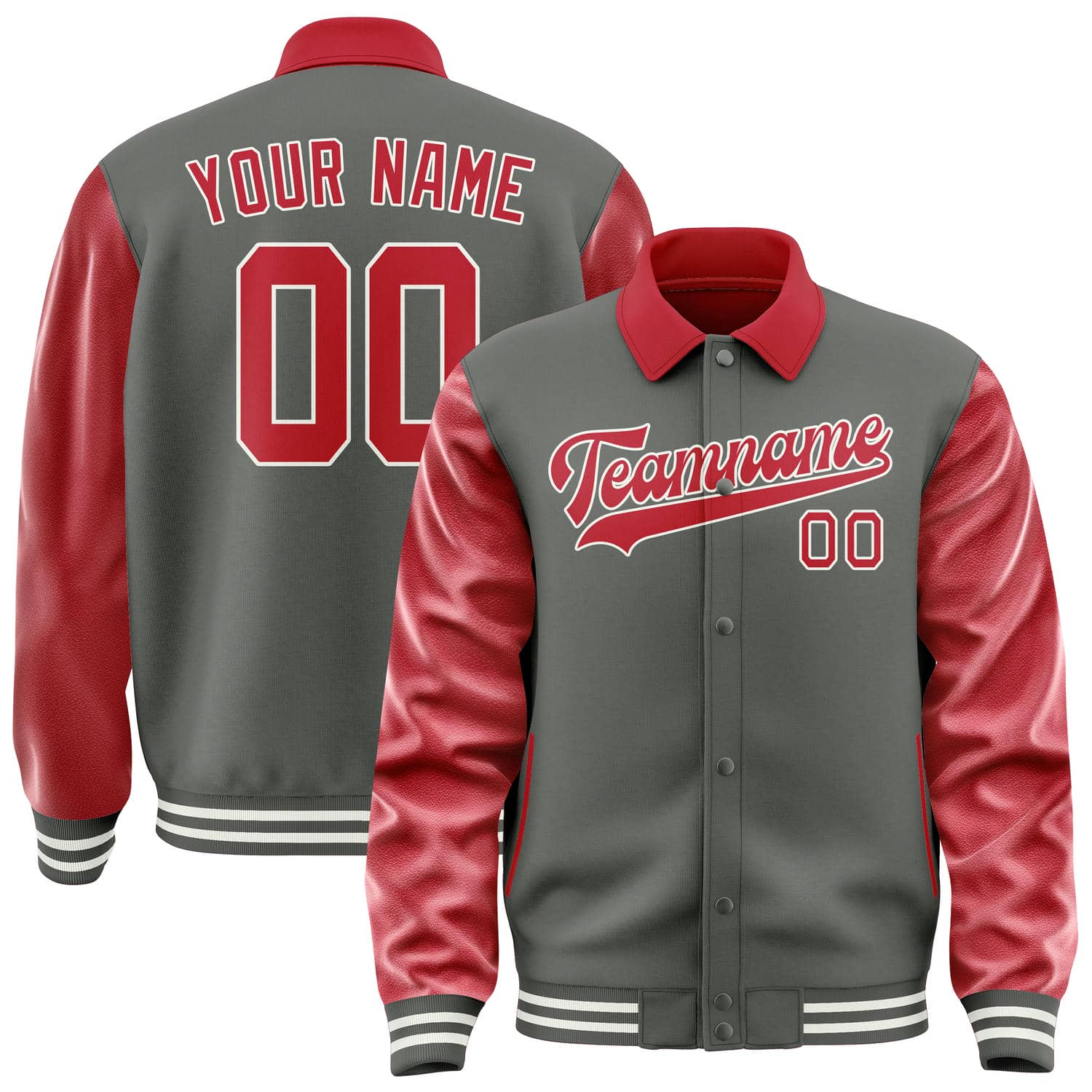 Maßgeschneidertes Dunkelgrau Rot Jacke JA202014201818141418