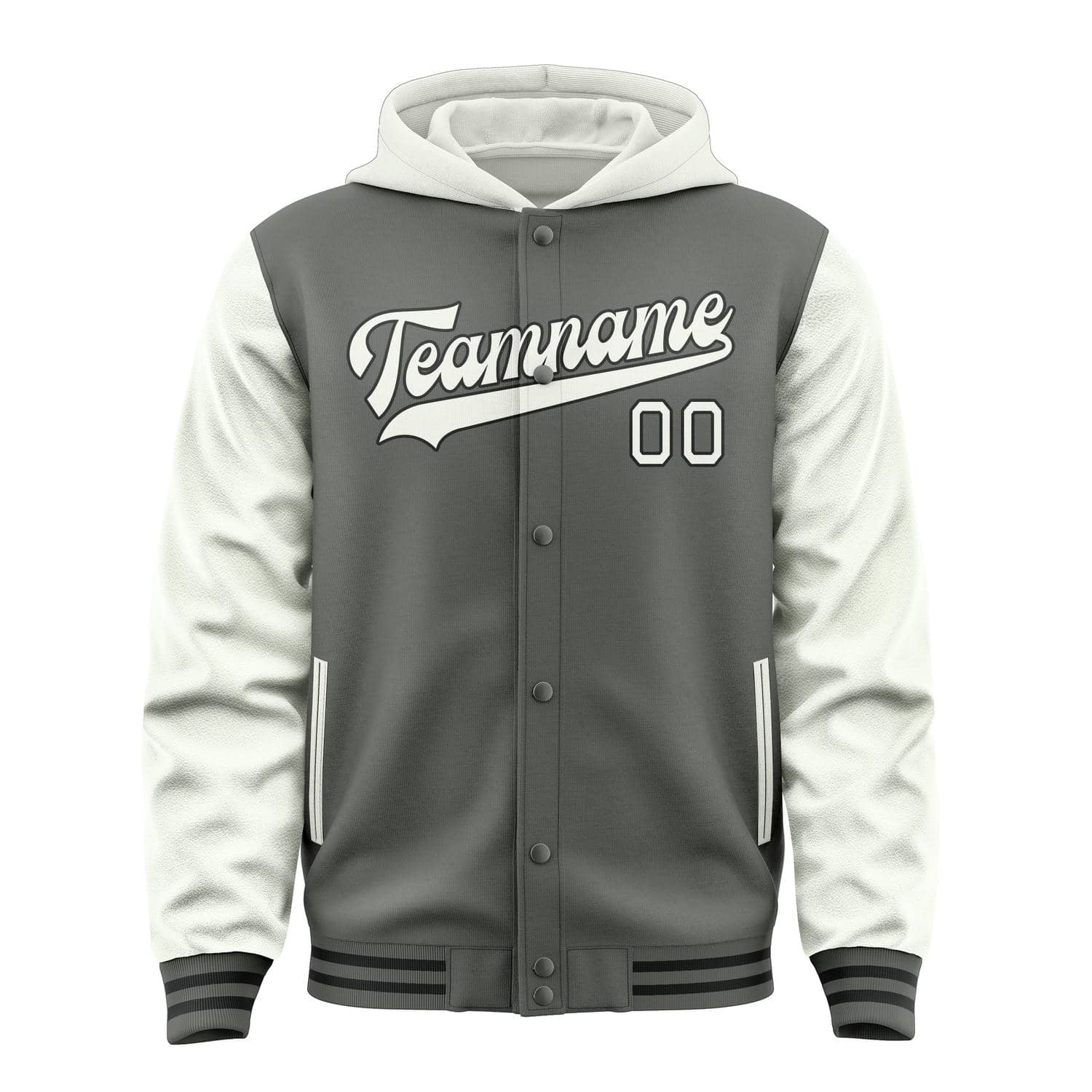 Maßgeschneidertes Dunkelgrau Weiß Jacke