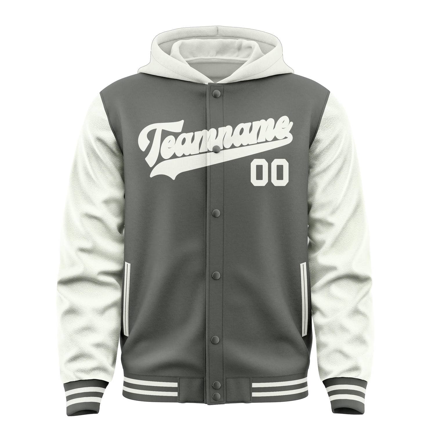 Maßgeschneidertes Dunkelgrau Weiß Jacke