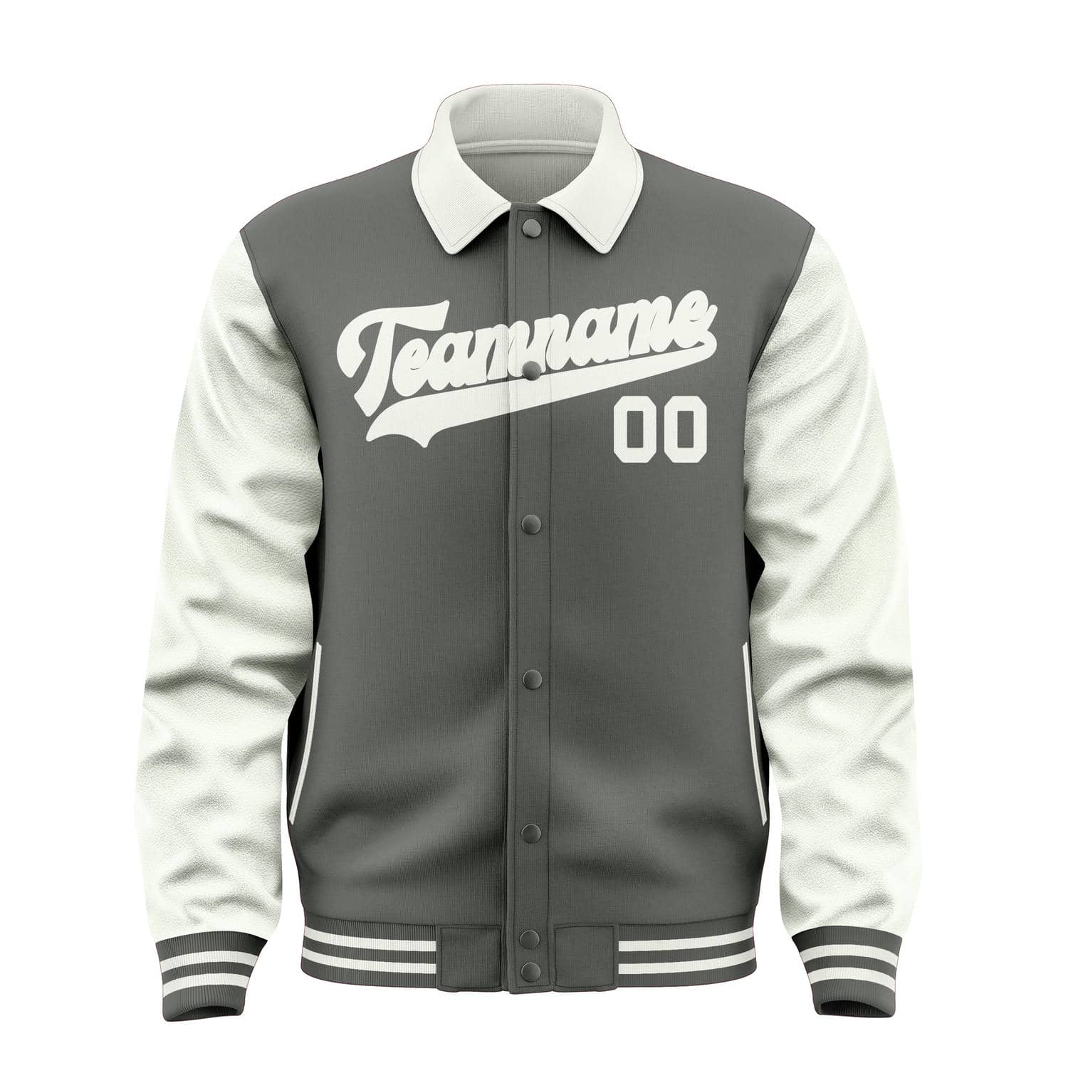 Maßgeschneidertes Dunkelgrau Weiß Jacke