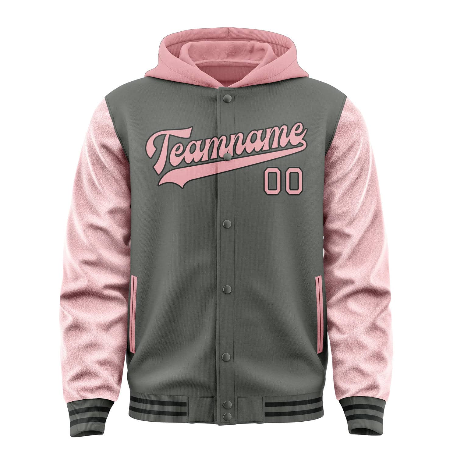 Maßgeschneidertes Dunkelgrau Rosa Jacke