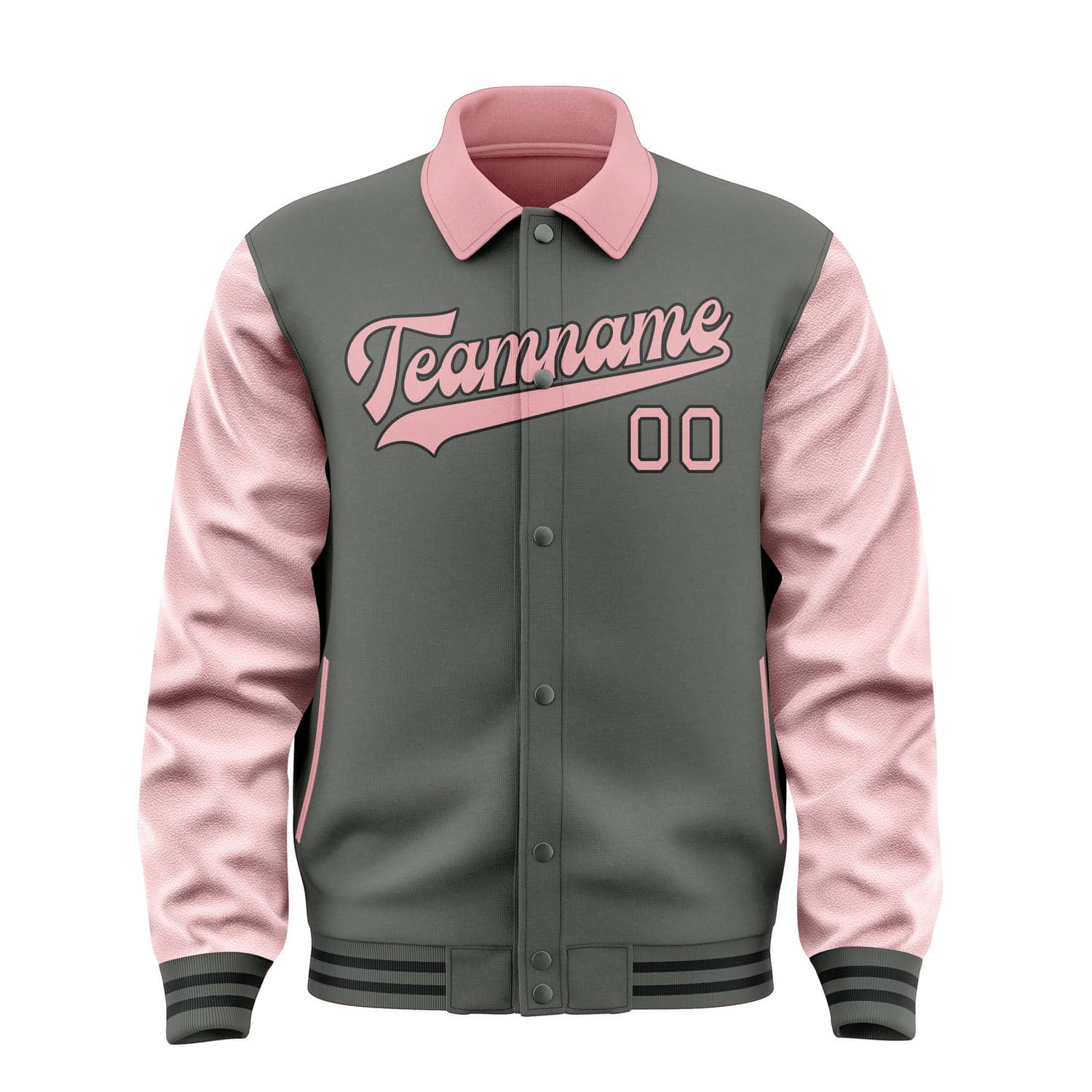 Maßgeschneidertes Dunkelgrau Rosa Jacke