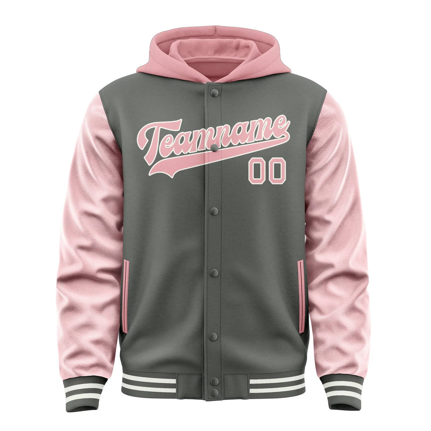 Maßgeschneidertes Dunkelgrau Rosa Jacke