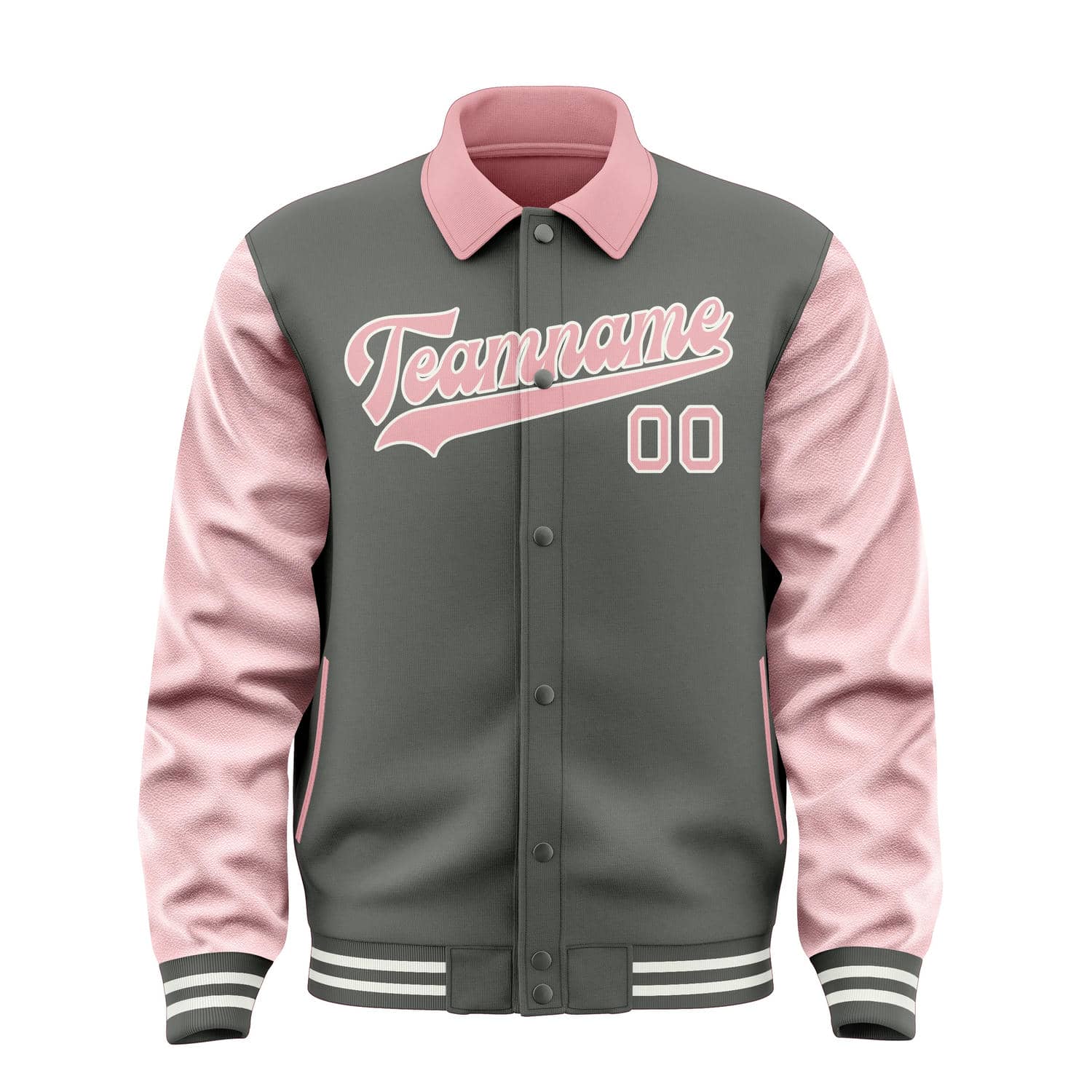 Maßgeschneidertes Dunkelgrau Rosa Jacke