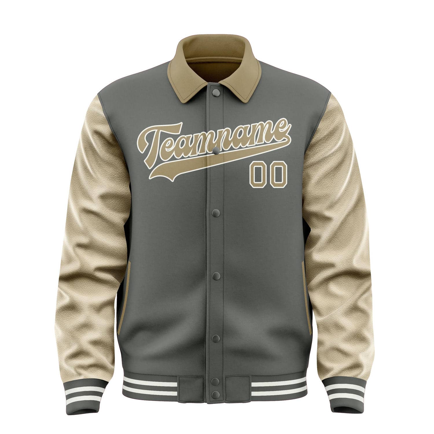 Maßgeschneidertes Dunkelgrau Hellkhaki Jacke