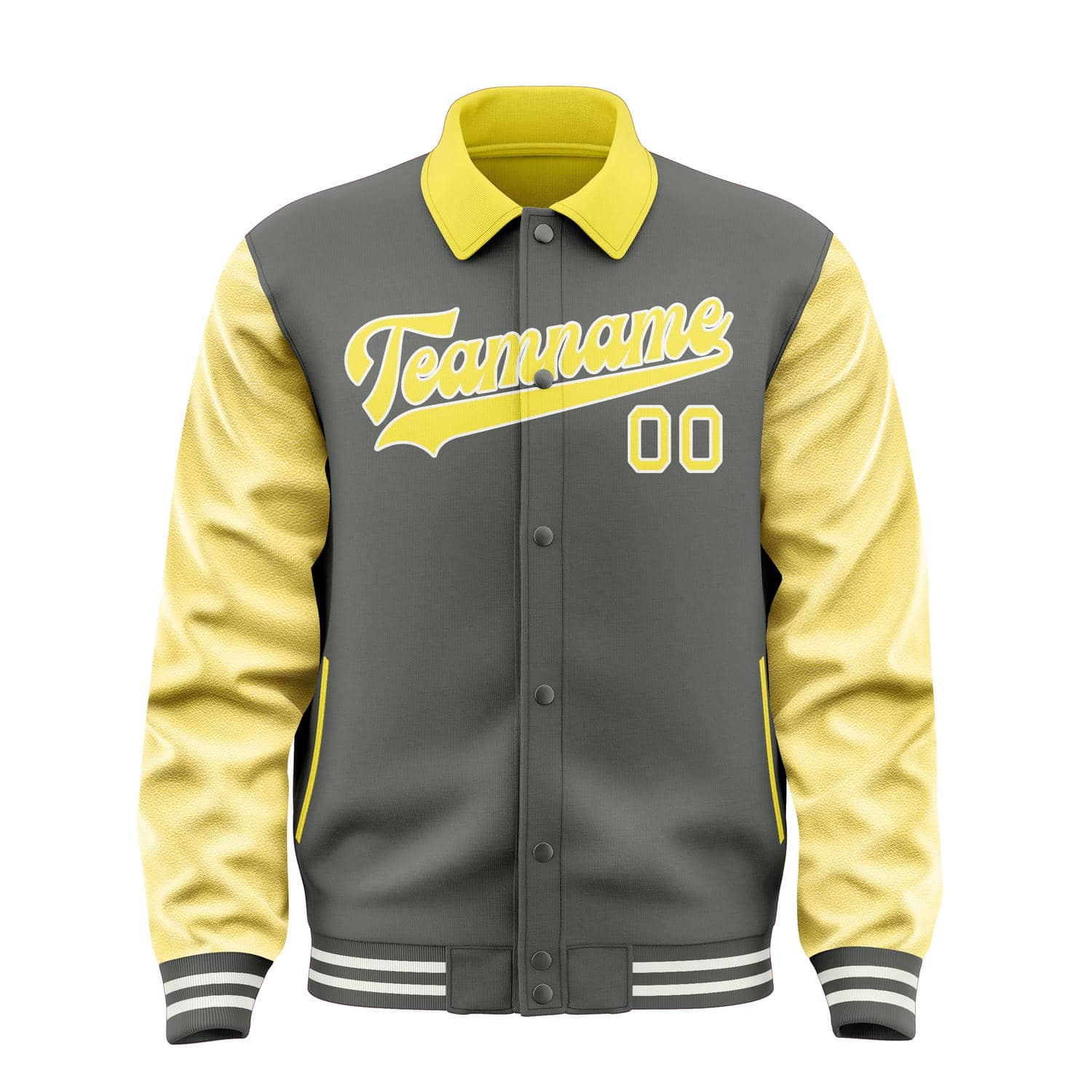Maßgeschneidertes Dunkelgrau Blassgelb Jacke