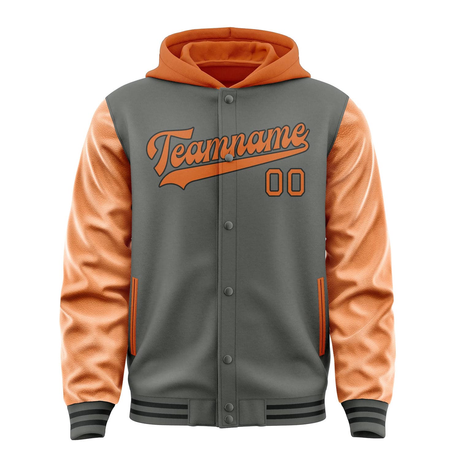 Maßgeschneidertes Dunkelgrau Orange Jacke