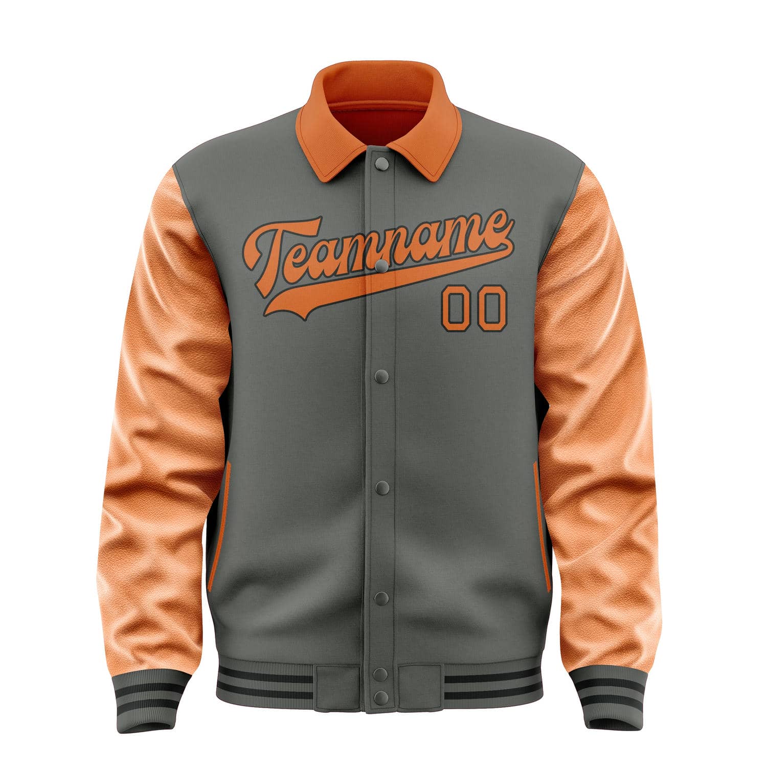 Maßgeschneidertes Dunkelgrau Orange Jacke